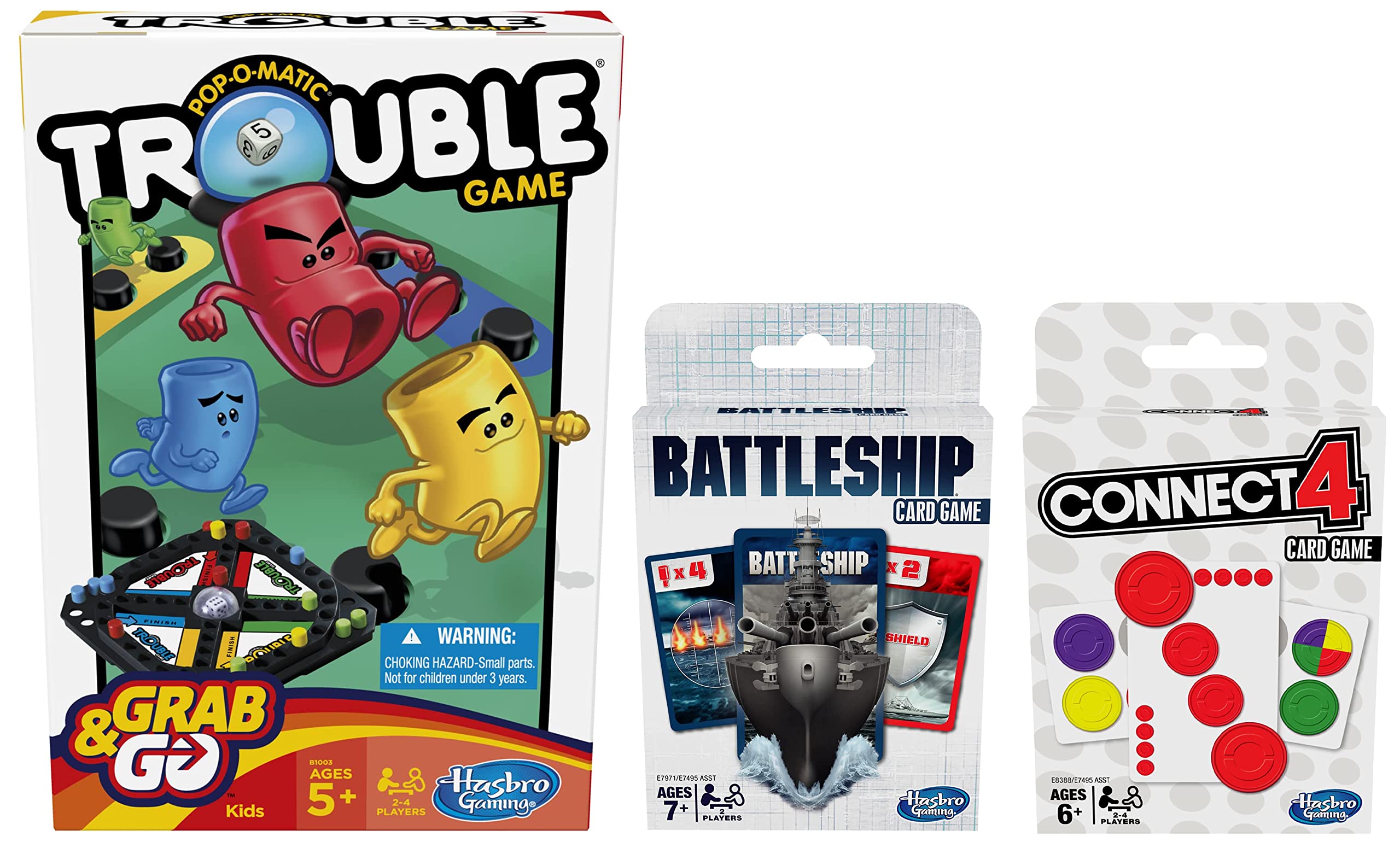Hasbro Pop-O-Matic Trouble Grab & Go Game Gaming Battleship Card Game for Kids Ages 7 and Up Gaming Connect 4 Card Game for Kids Ages 6 and Up, 2-4 Players 4-in-A-Row Game (B0BD41MP37) Amazon Price History, Amazon Price Tracker