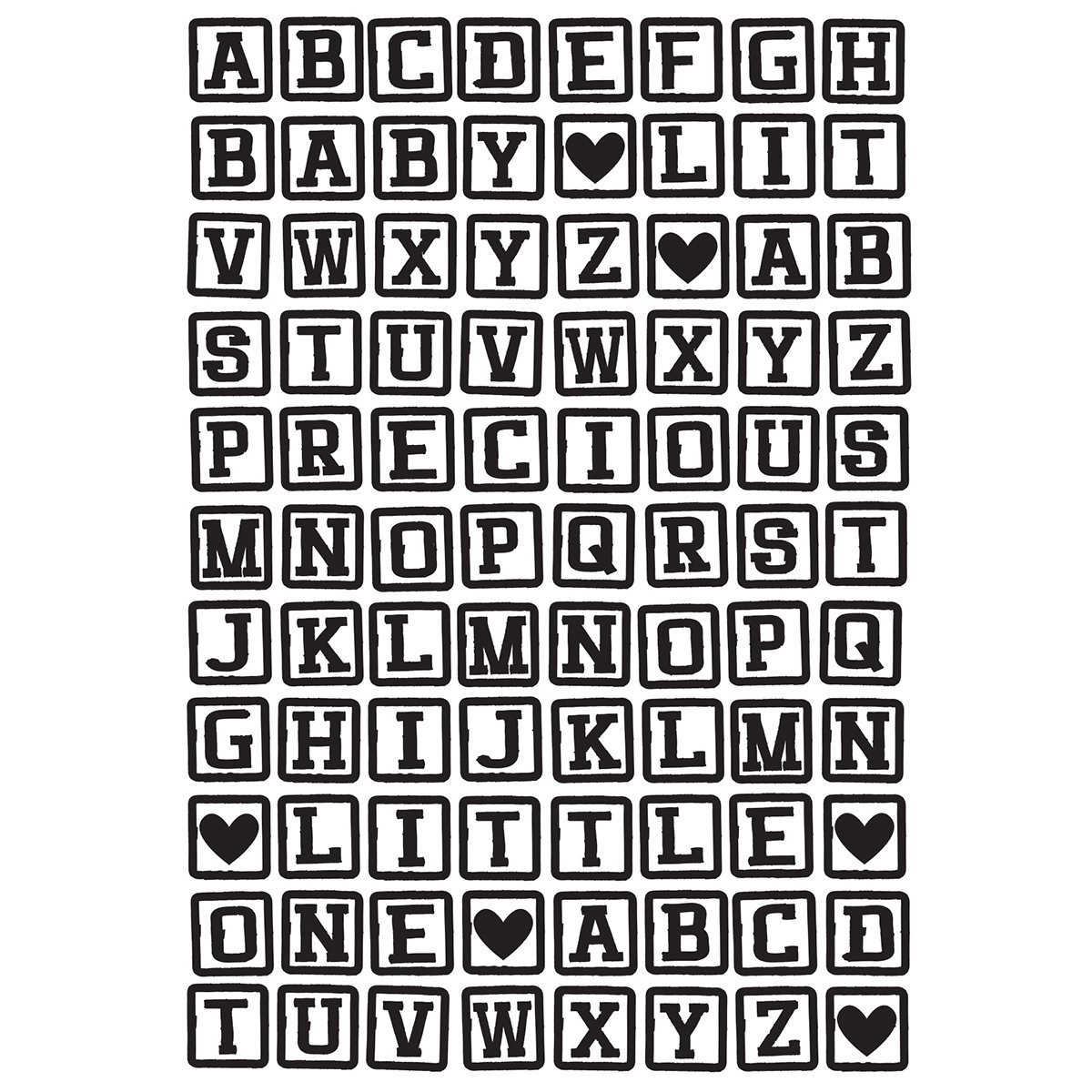 EMBOSSING FOLDER 4X6-ABC BLOCK