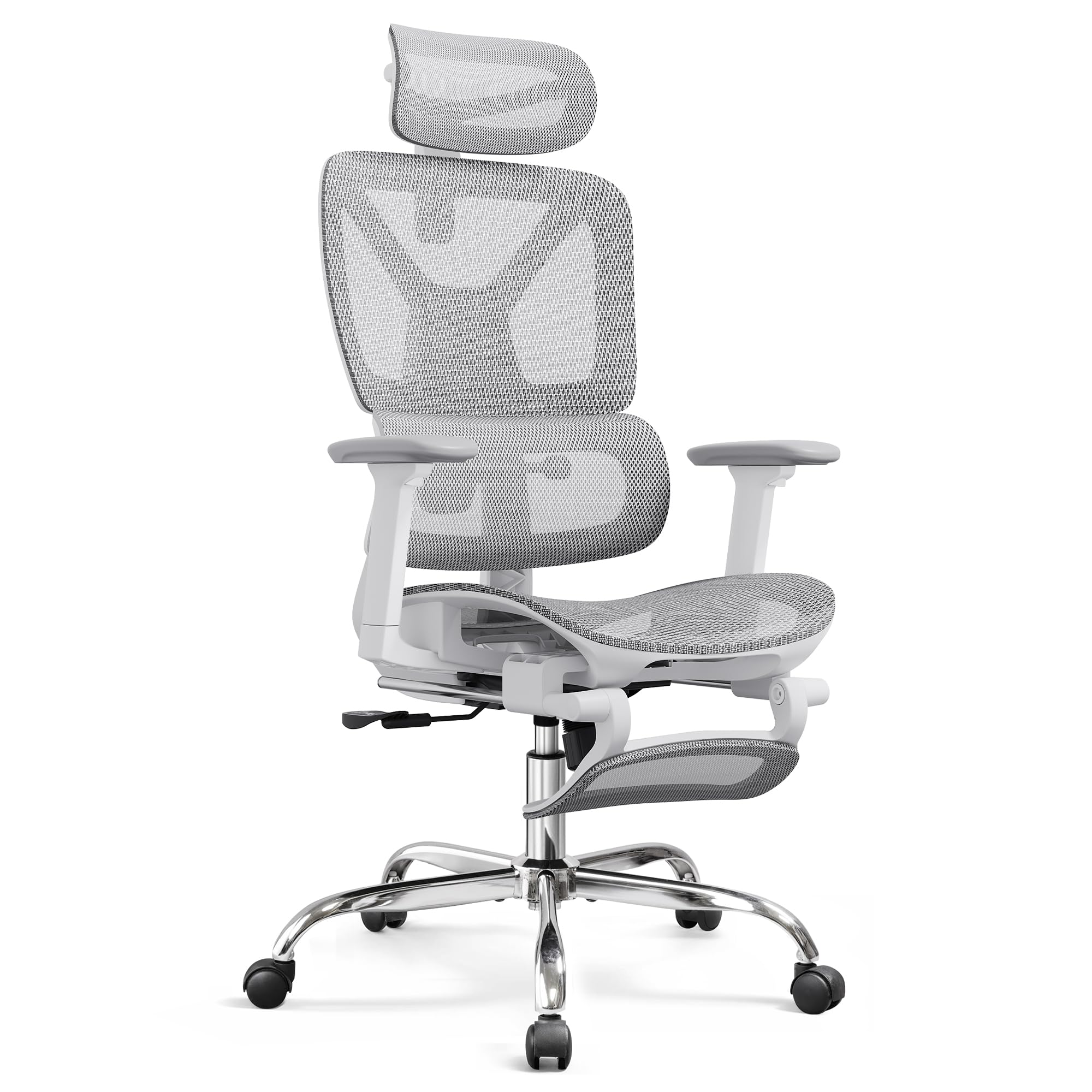 DEVAISE オフィスチェア ORABGY608WH Amazon.com: DEVAISE Ergonomic Mesh Office Desk Chair with a