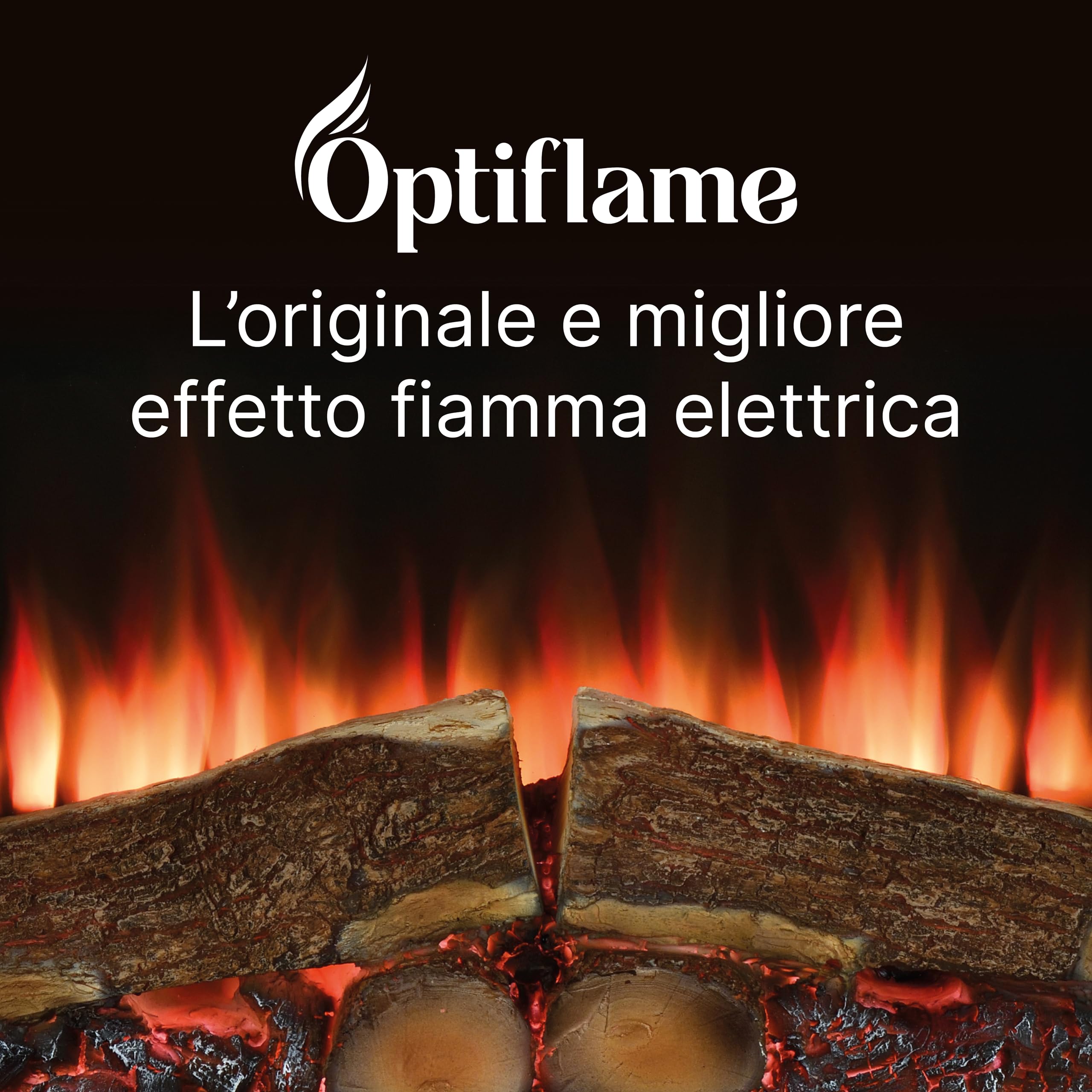 Dimplex Spark 26" Camino Elettrico da Incasso Camino Elettrico da Parete con Termoventilatore 2 kW Effetto Fiamma LED Optiflame, Velocità e Luminosità Regolabili Incluso Timer e Telecomando