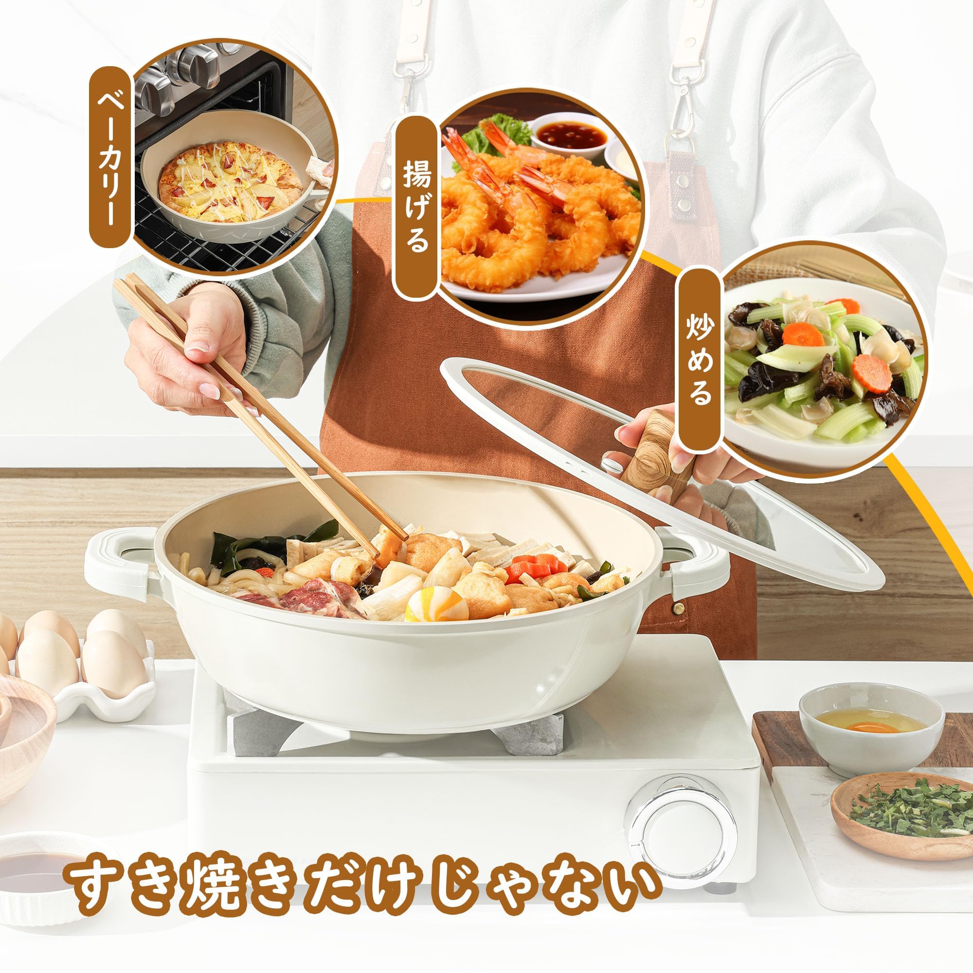 Amazon.co.jp: フライパンセット 鍋セット 15点 ih対応 セラミック