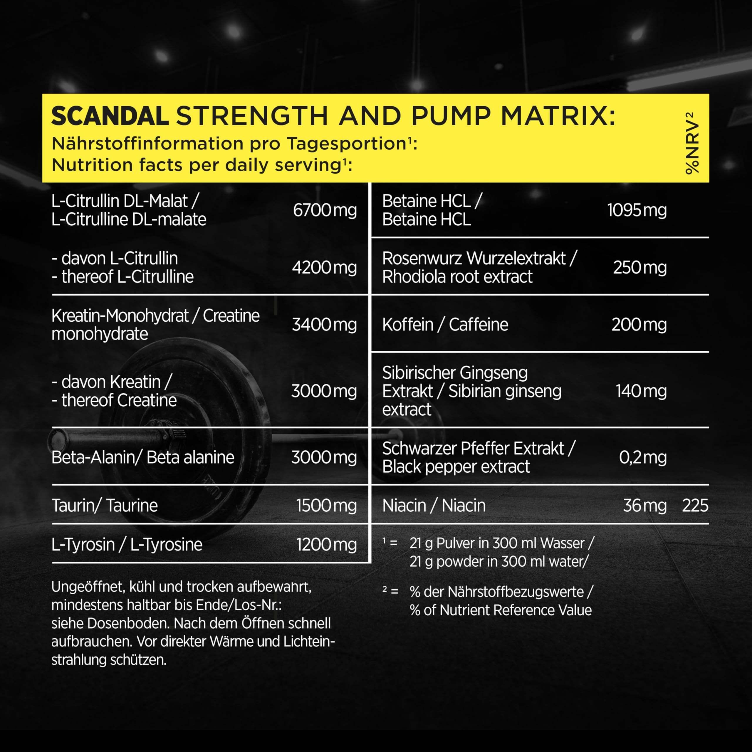 My Supps Scandal Extreme Muscle Pre Workout Trainings-Booster - Wassermelone mit Kreatin, Citrullin, Beta Alanin, Koffein & Tyrosin für Energie - Gym Nutrition Supplement - 20 Portionen 420g