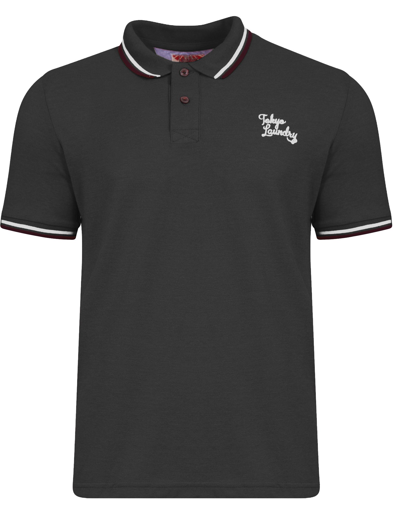 Tokyo Laundry Men's Charcoal Marl Goodwin Point Polo In S