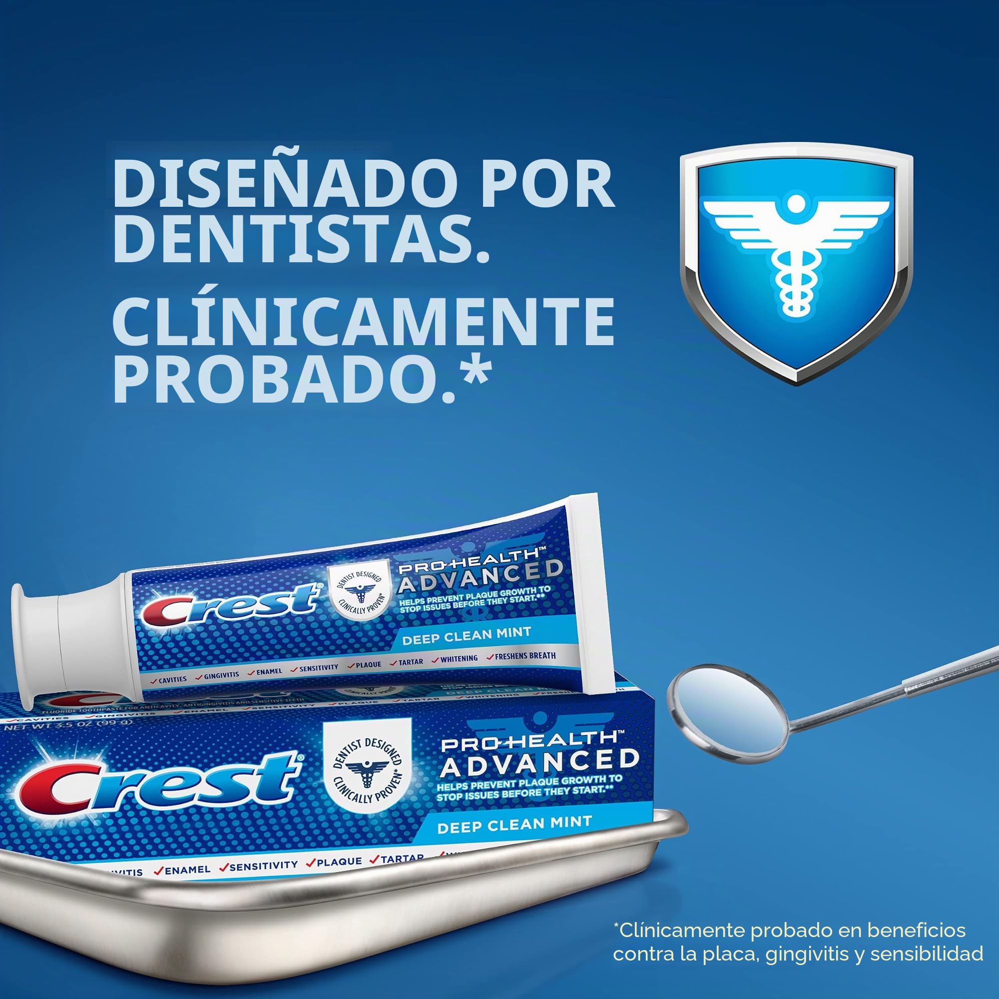 Crest Pro Health Advanced Deep Clean Pasta dentífrica de menta, 432 g, 3 unidades