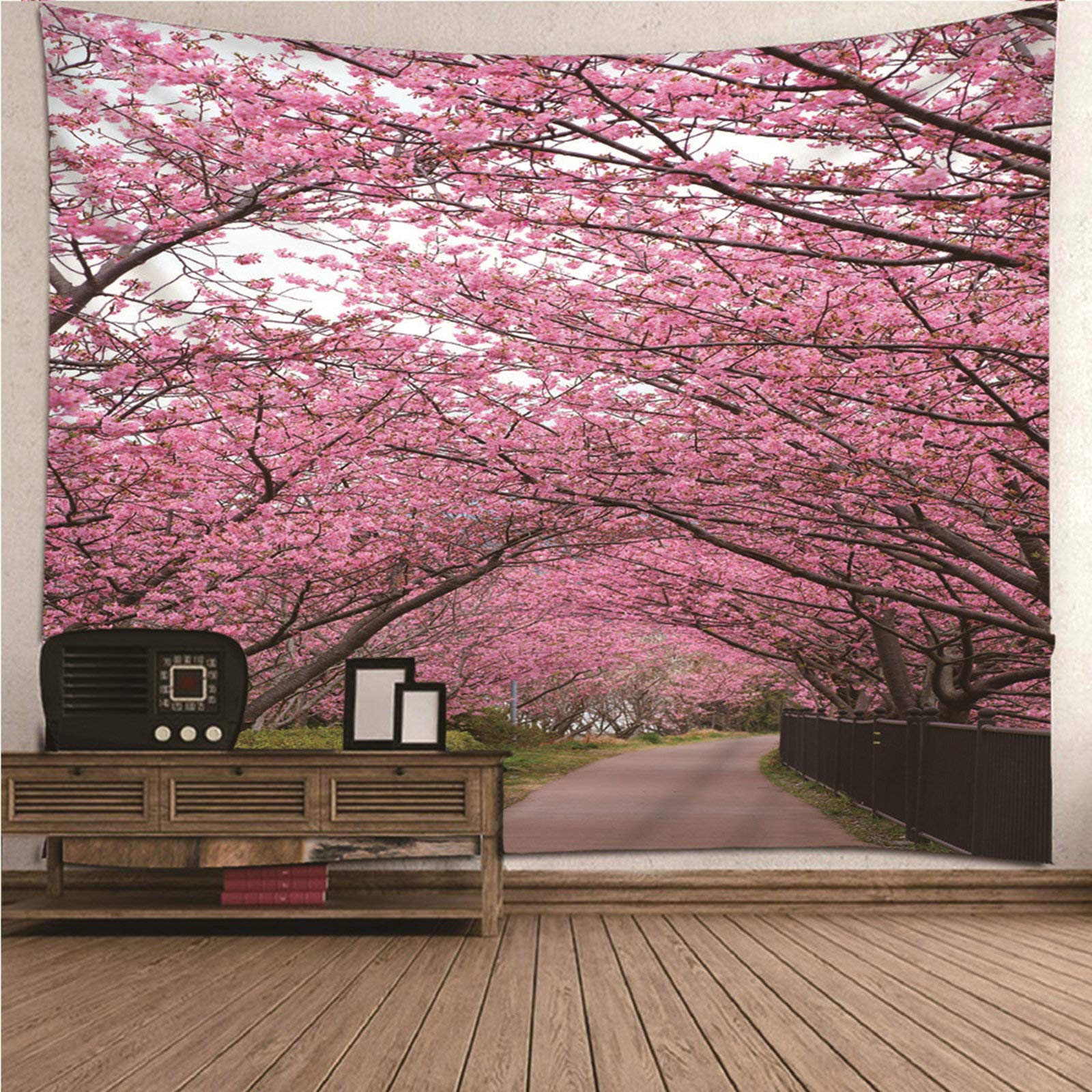 KnSam Tapiz de pared para salón rosa de poliéster 150x150 cm