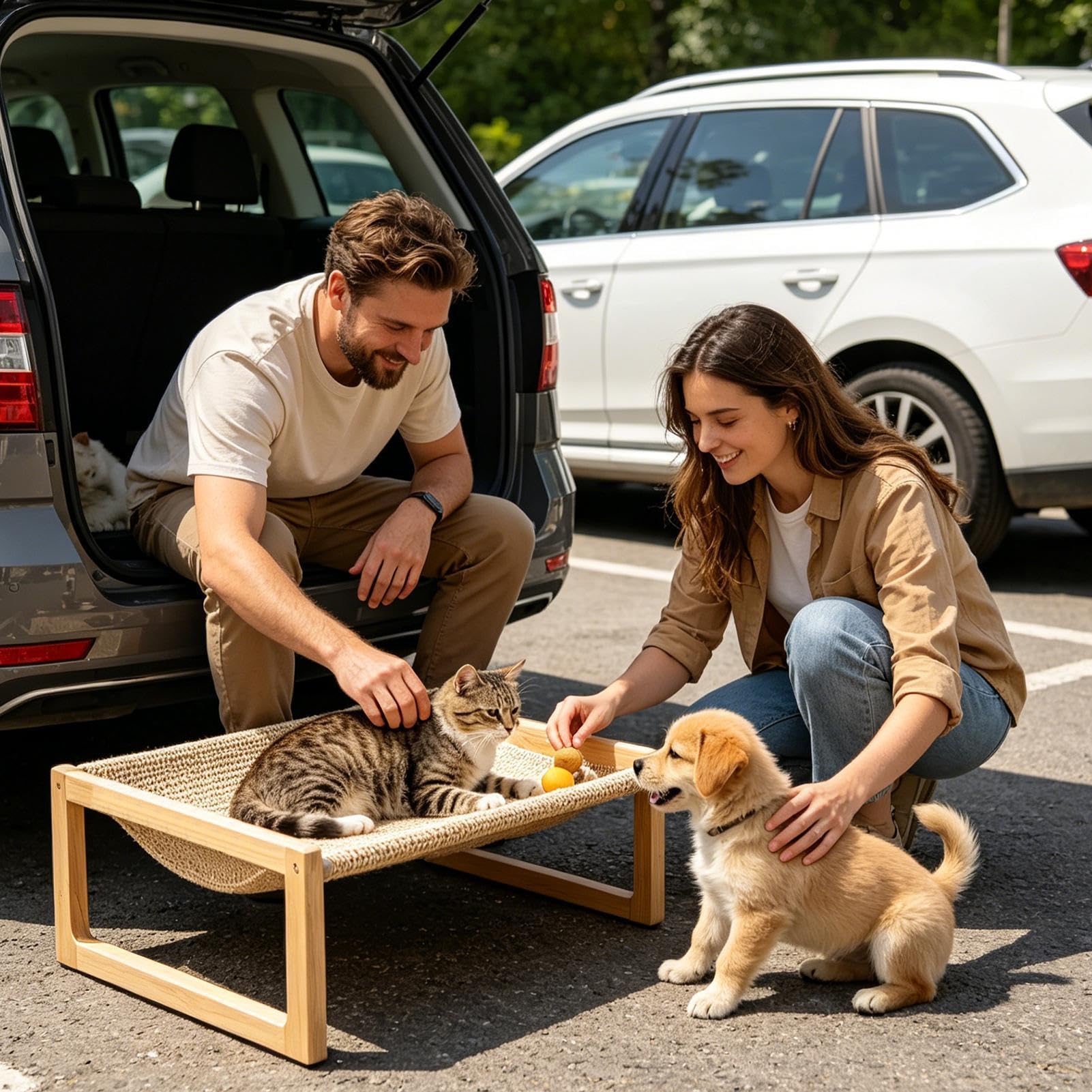Tumbonas elevadas para perros extraíbles y extensibles para dormir