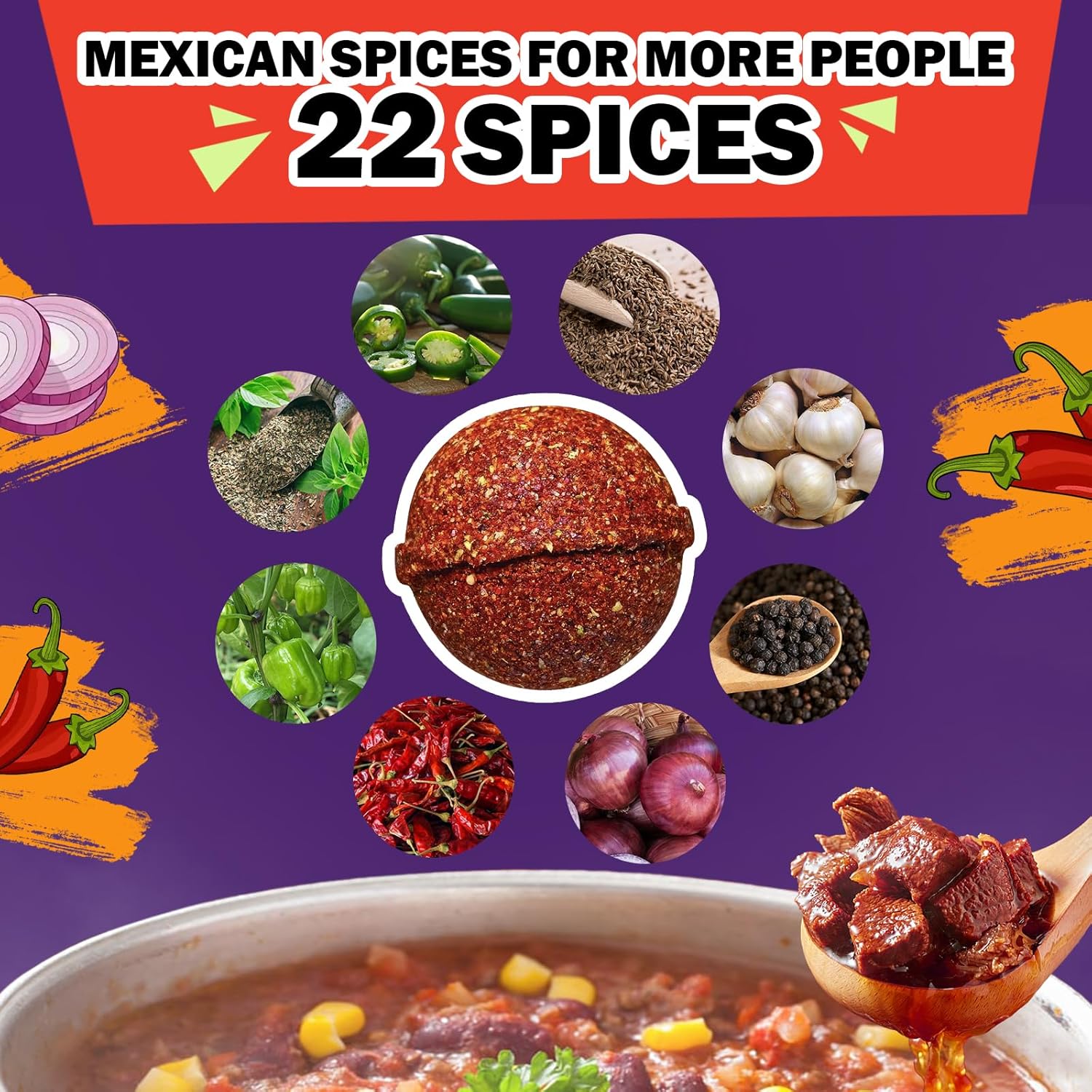 Birria Bomb Balls Seasoning, Authentic Mexican Stew Jamaica Ubuy - Main Image