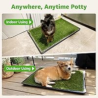 Vista 7 de Parche grande de hierba para perros, cajas de arena para perros, césped artificial para entrenamiento de mascotas, almohadilla lavable para orina