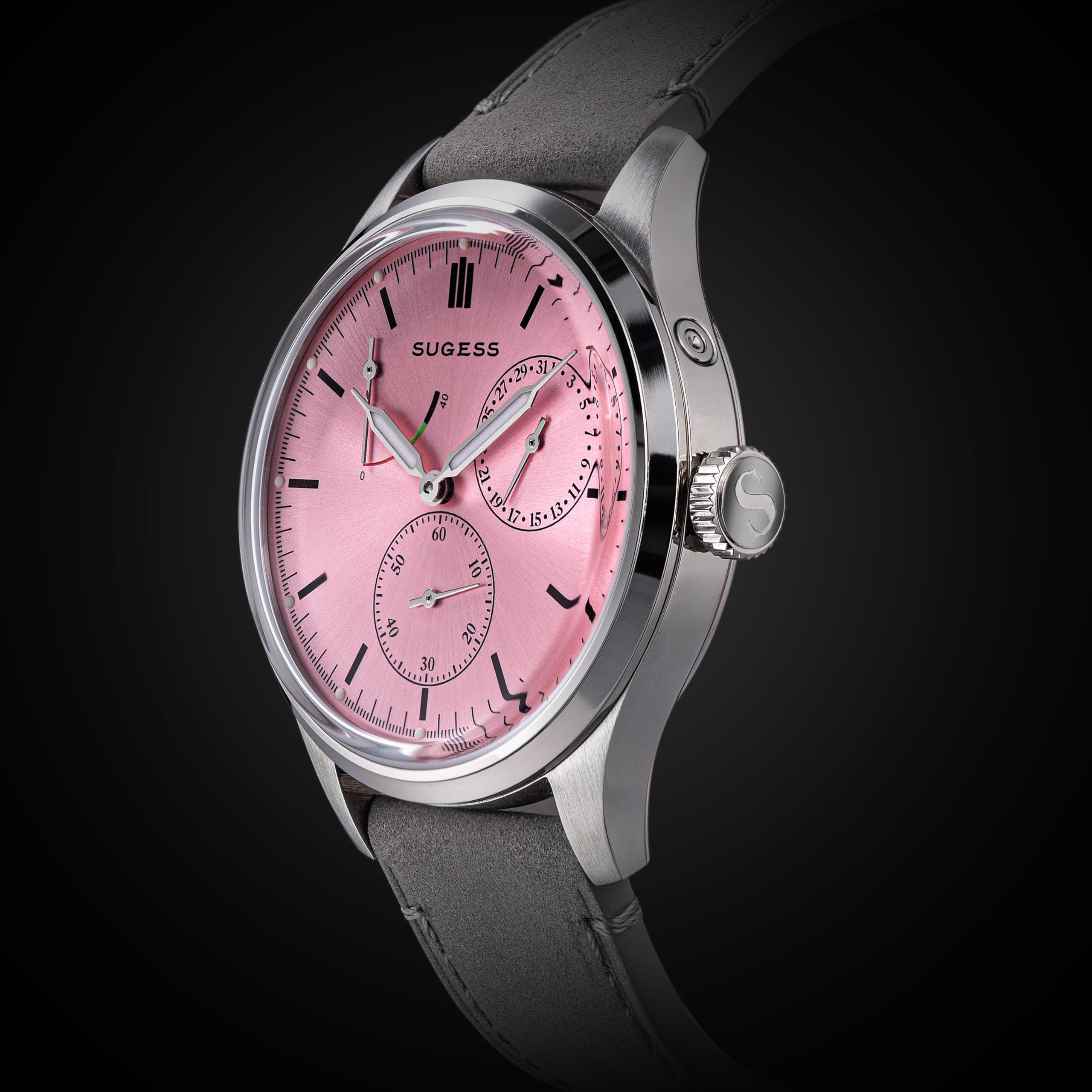 Sugess S458.SP.G Art Master Fashion automatische mechanische Herrenuhr aus gewölbtem Glas Möwe 1963