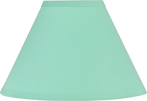 Aspen Creative 58766, Empire Uno - Persiana de lámpara, aguamarina, 4 pulgadas superior x 10 pulgadas inferior x 7 pulgadas de altura inclinada,