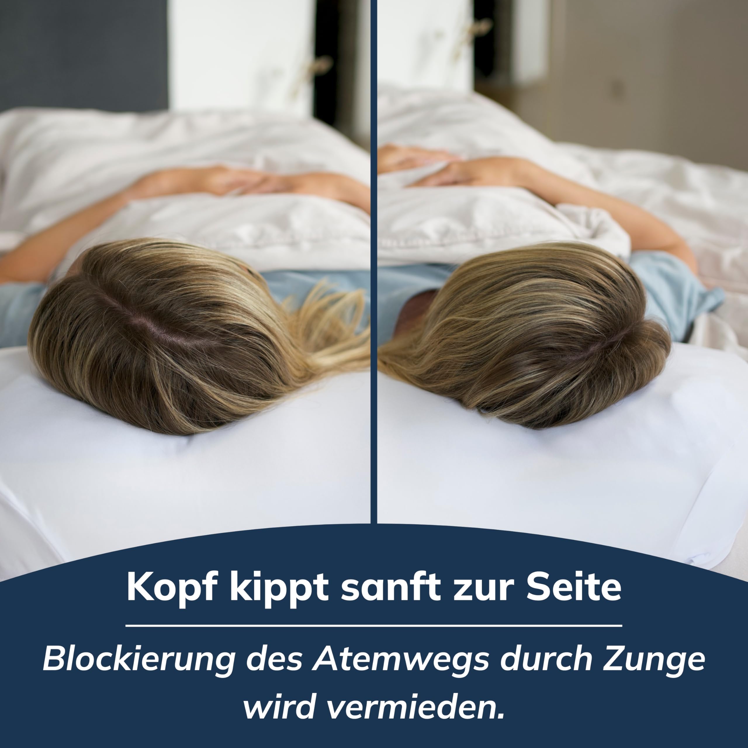 CALMONT STILL+ Anti-Schnarch Kissen Ergonomisches Kissen Weiß