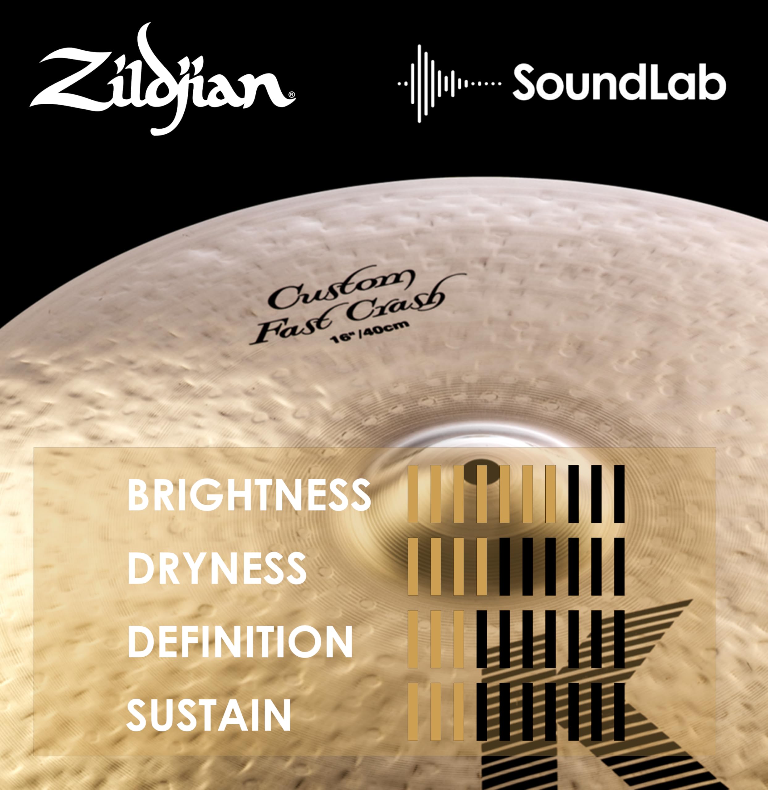 Zildjian K Custom Series - 16-calowy talerz Fast Crash - doskonałe wykończenie
