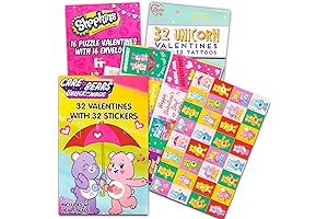 Care Bears Valentines for Girls - Bulk 64 Pc Bundle with Care...