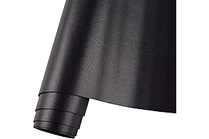 All-Purpose Smooth Solid Color Black Faux Leather Fabric