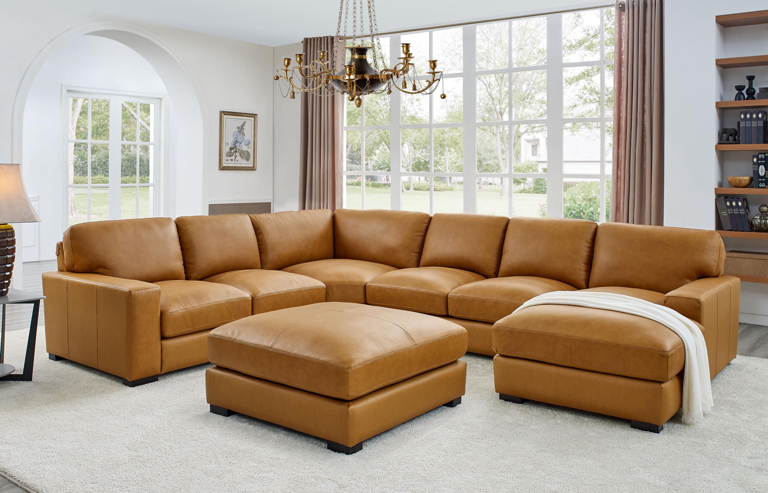 Modular Sectional, Caramel Tan