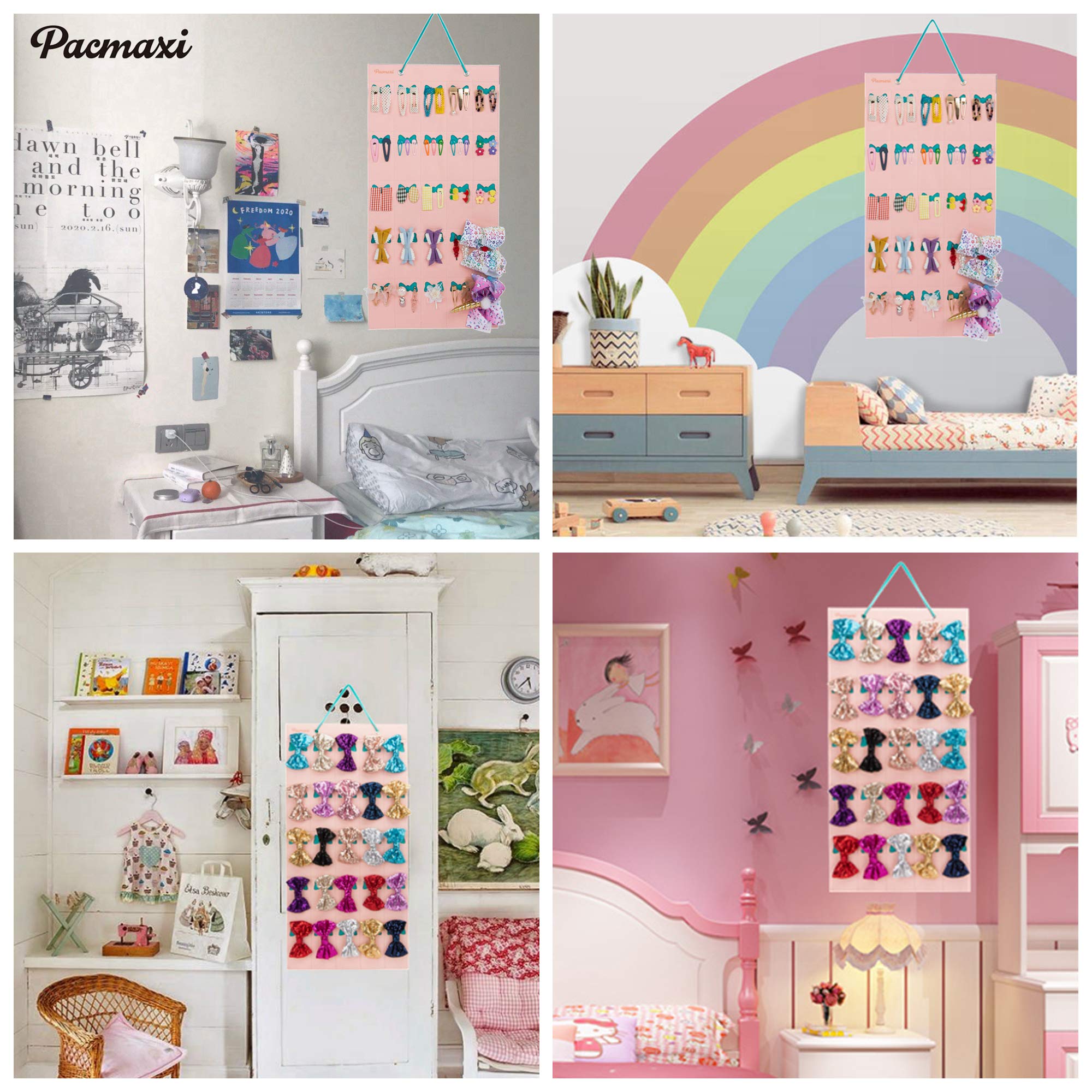 Xrten 1 Pezzi Organizer Fermagli Capelli,Ragazza Mollette Capelli Organizzatore,Mollette per Capelli Oganizzatore con Nappe,Decorazioni a Parete Camera Bambini