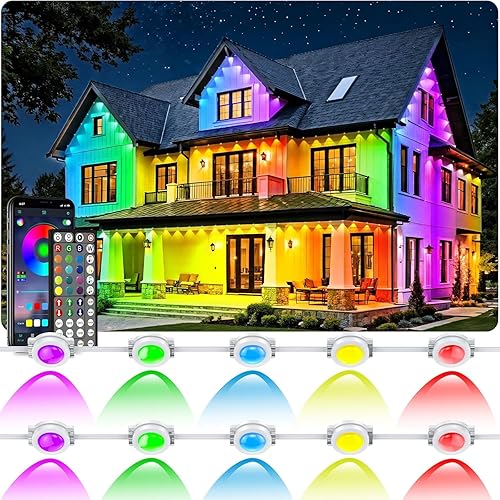 RCUICA 500FT Permanent Outdoor Lights Waterproof with Smart App Control