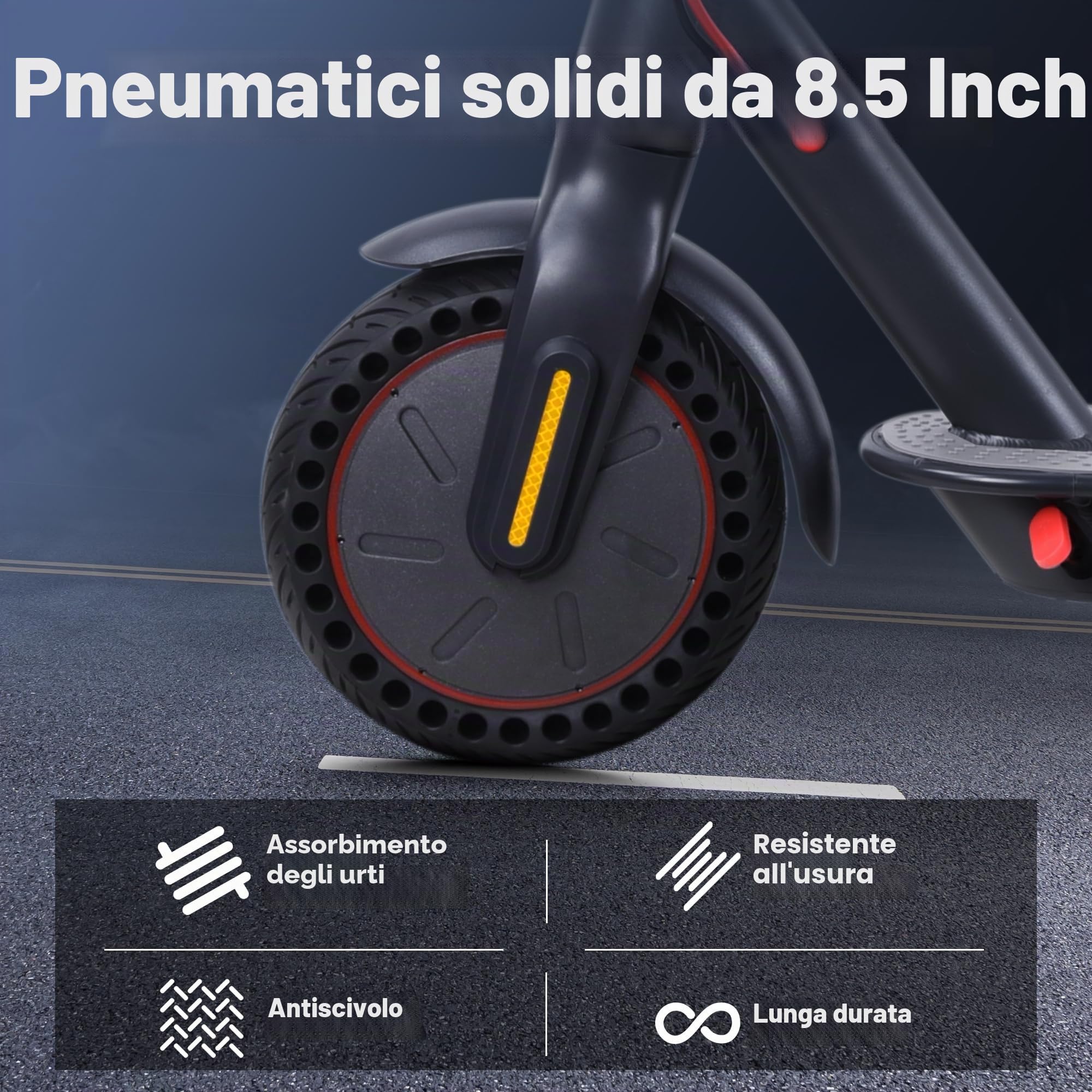 Monopattino Elettrico Mankeel per Adulti, Batteria da 48 V/10,4 Ah/15 Ah, Autonomia Massima 40-65 km, Velocità Massima 25 km/h, Sospensioni a Doppio Ammortizzatore