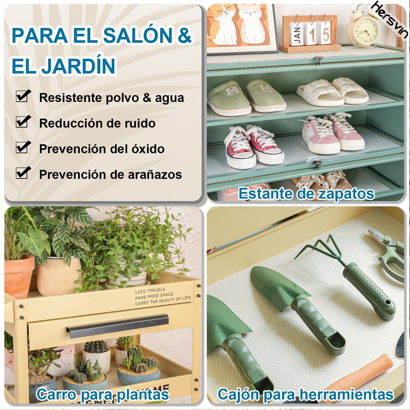 Hersvin 50cmx600cm Plastico Protector para Cocina Cajones, Alfombras Non Adhesivo para Nevera Mueble Fregadero Estante Organizador Cubiertos EVA Cubre Encimera(Transparente Punto)