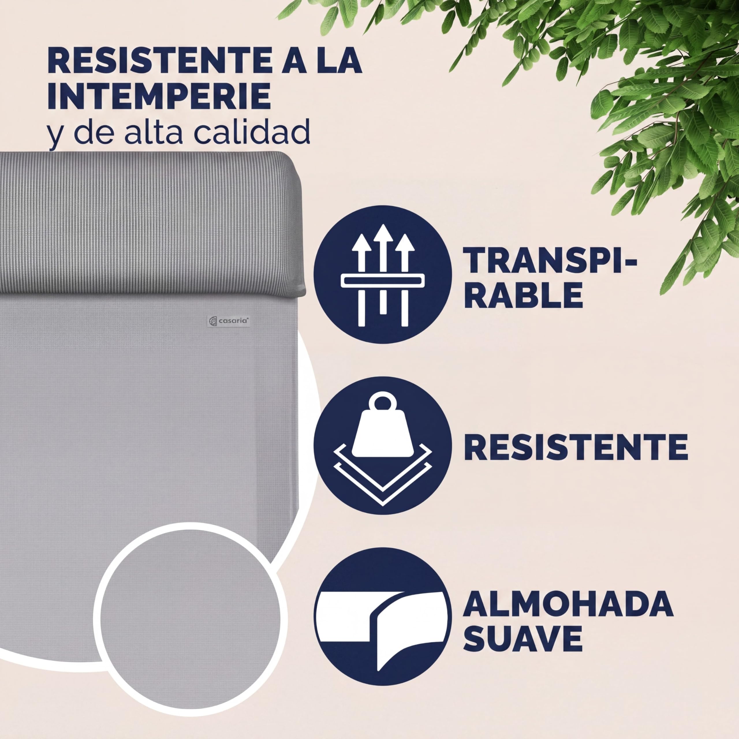 CASARIA® Sillas Gravedad Cero Plegables Set de 2 Reclinables Respaldo Alto Ajustable en 6 Posiciones Estructura Aluminio Exterior Jardín Balcón Playa Gris