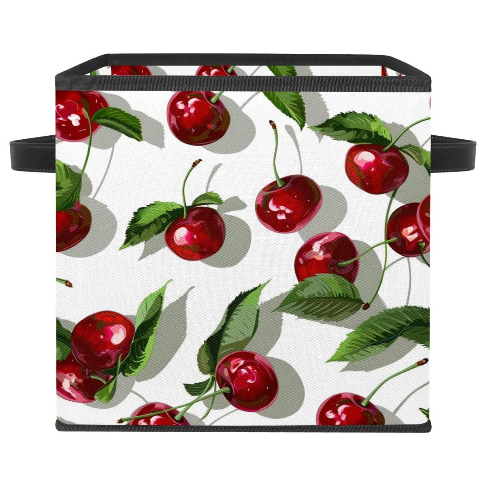 Paniers de rangement pliables dressing boîte à motif cerise