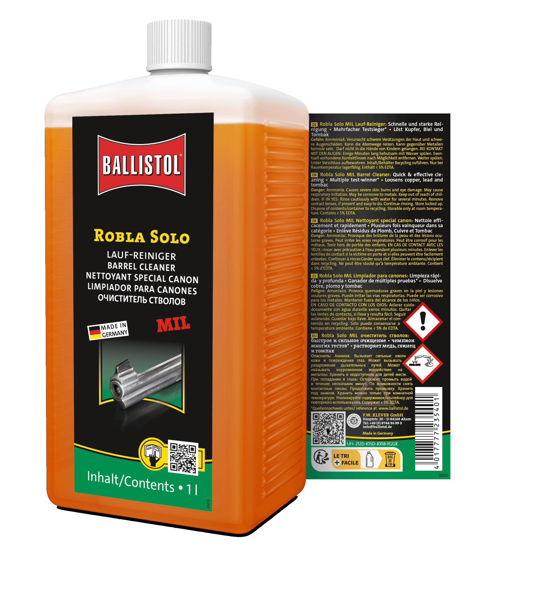 BALLISTOL Robla Solo MIL środek do czyszczenia lufy 1000 ml