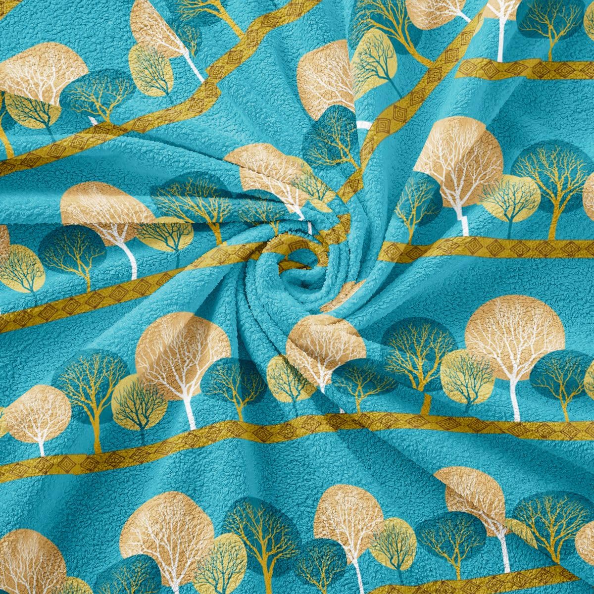 Homewish Boho Trees pokrowce na kanapę na sofę, abstrakcyjny, turkusowy, wodoodporny ochraniacz na meble dla zwierząt domowych, botaniczny liść, pokrowce na sofę, minimalistyczne, rustykalne drzewo