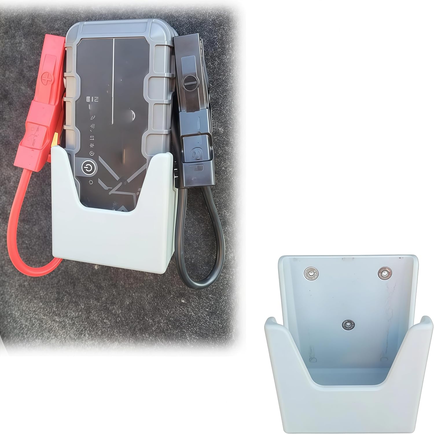 Wall Mount Compatible with NOCO Boost X GBX155, Simple Bracket for Starter Power Pack, Space Saving Garage Organizer, Sa