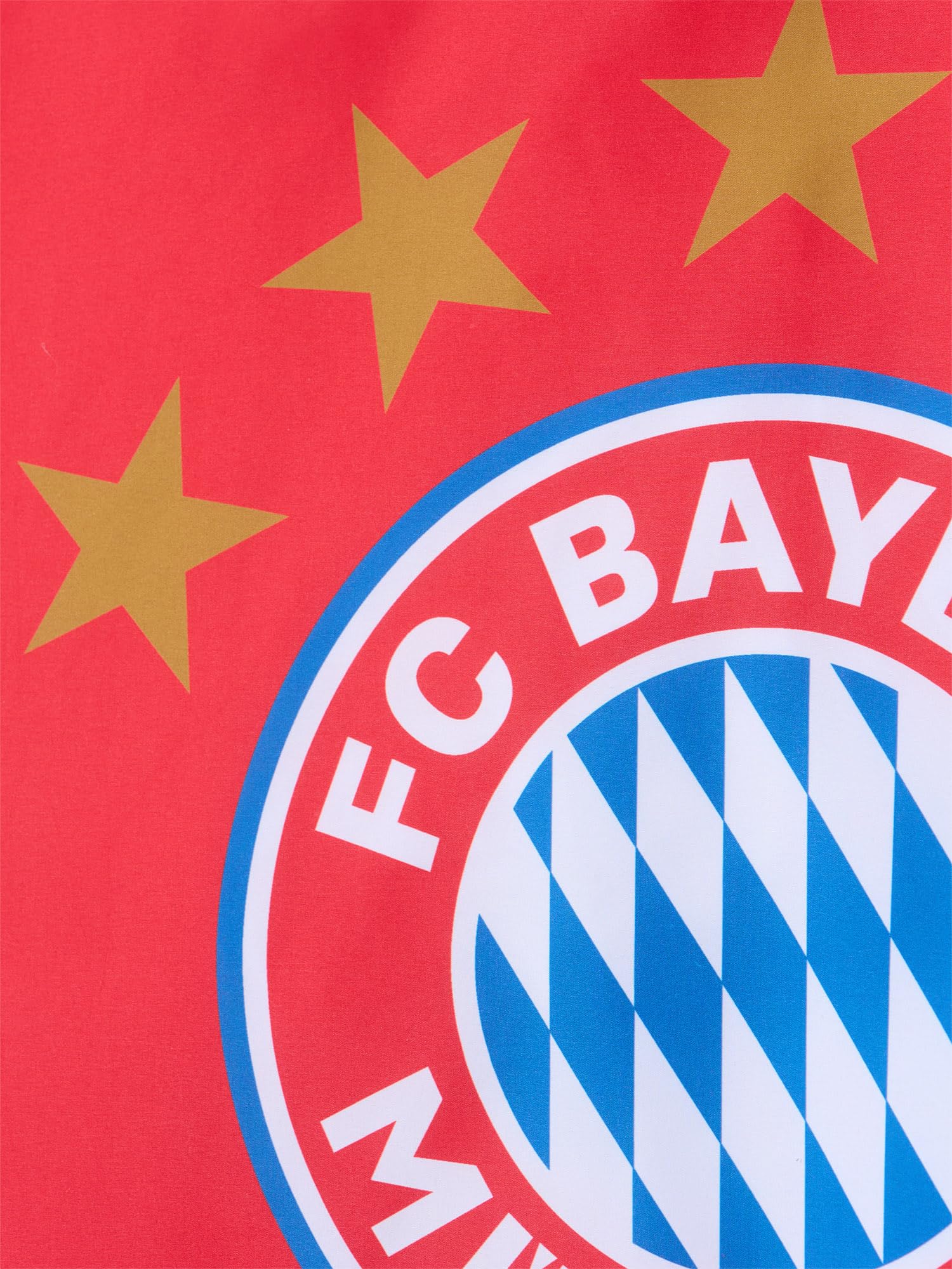 FC Bayern München Bettwäsche Mikrofaser 135 x 200 cm (Rot) I Bettbezug und Kissenbezug 80 x 80 cm mit Reißverschluss I Schnelltrocknend I Offiziell lizenziert