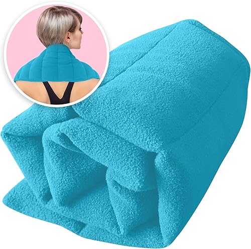 Miniatura 4 de Almohadillas térmicas para microondas, 1 almohadilla térmica húmeda natural para dolor de espalda, cuello y hombros, nervios, calambres, alivio