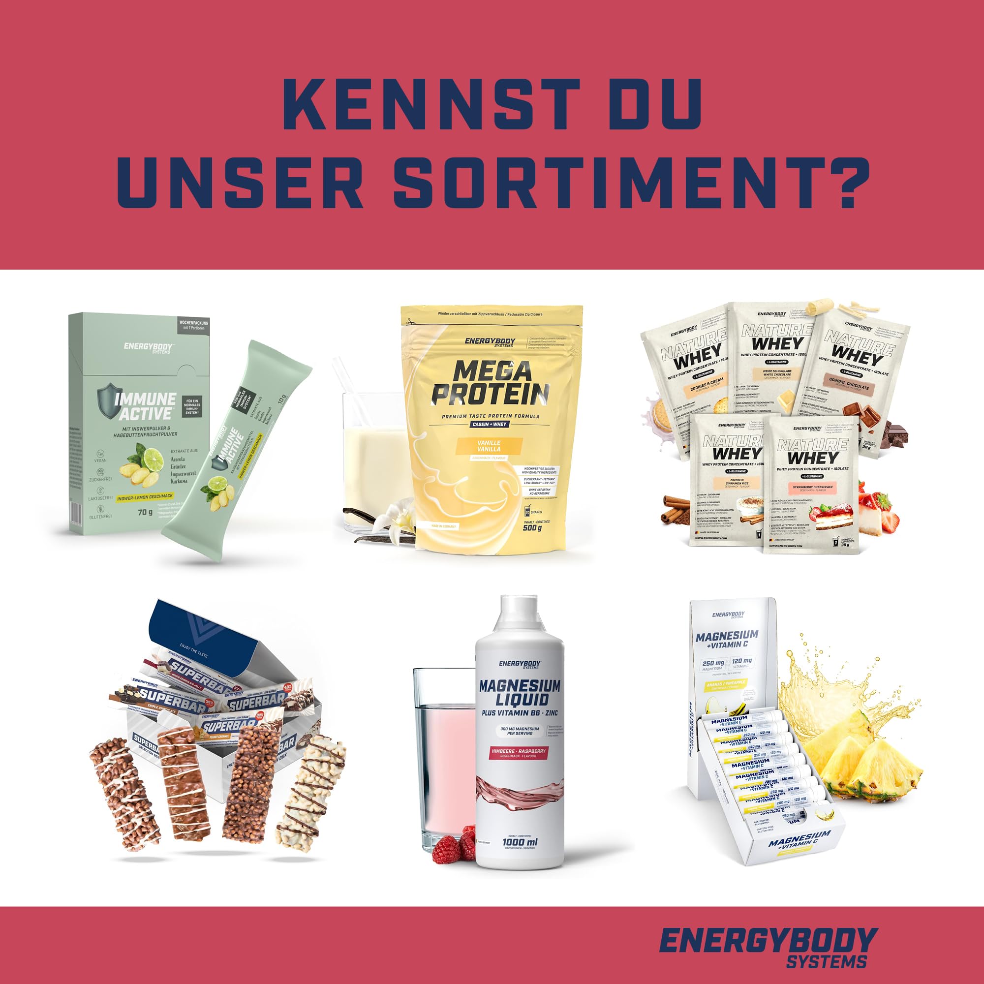 Energybody® 100% Anabol Aminosäuren Komplex hochdosiert flüssig - 30x25ml Ampullen - Amino Liquid mit 19 essentiellen EAAs, BCAAs & Vitaminen - Schwarze Johannisbeere
