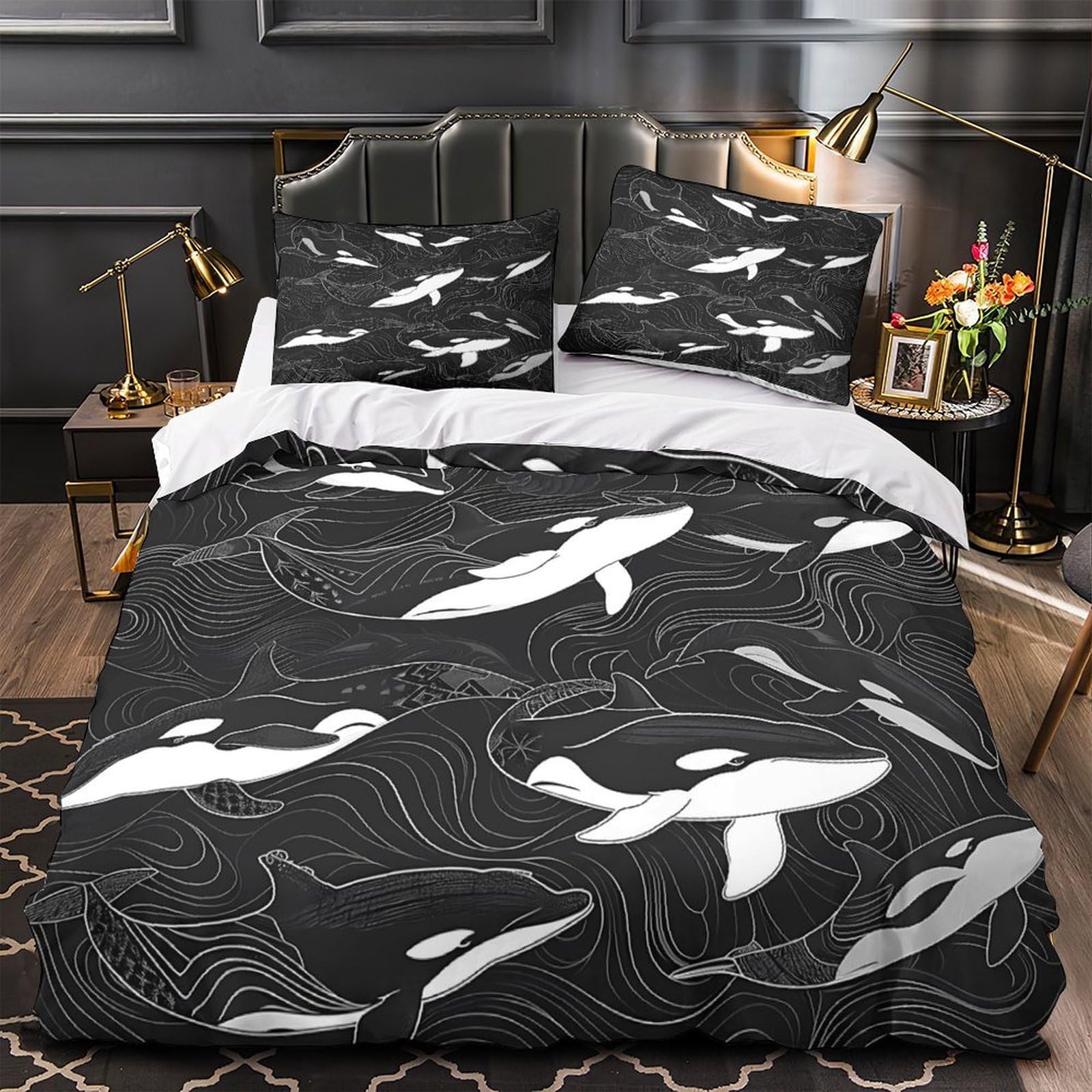 Parure de lit camion tout-terrain 3d king 220x240 avec housse de couette microfibre pour enfant