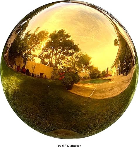 Vista 42 de Lily's Home bola espejada de acero inoxidable, color plata., 12 pulgadas, Plateado