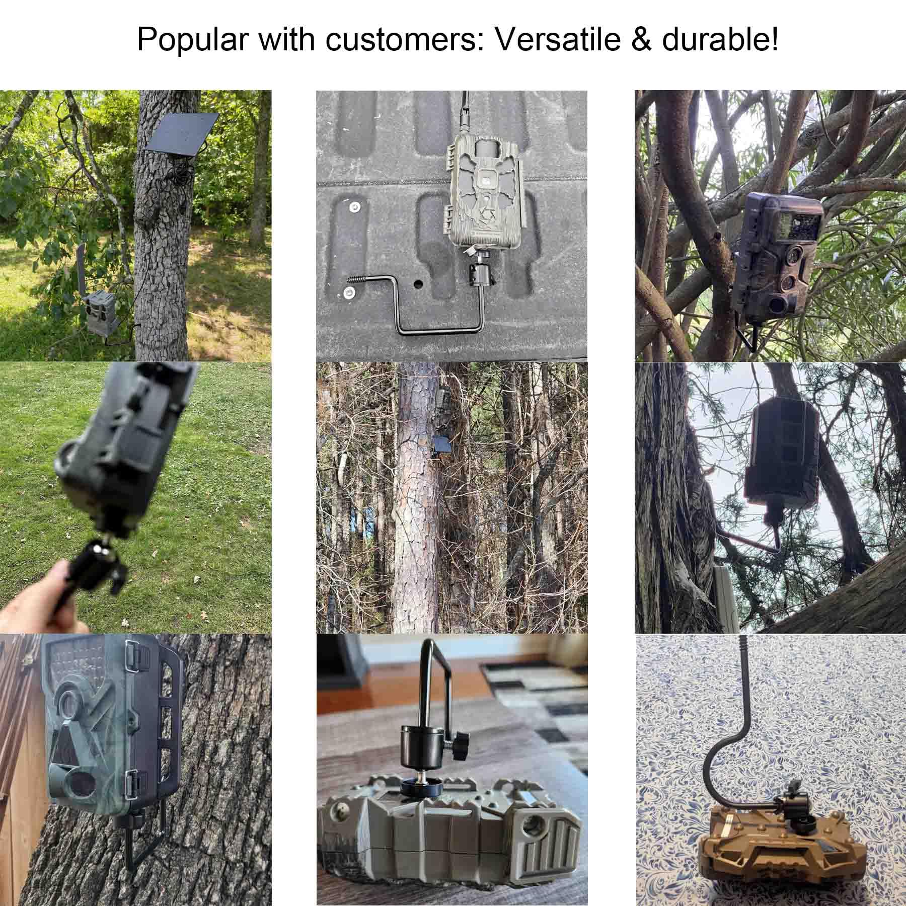 Mocowanie kamery bezpieczeństwa, 5 szt. zewnętrznego uchwytu kamery IP lub CCTV, z gwintem 1/10.2 cm -20 obracany o 360°, regulowany uchwyt do kamery myśliwskiej na zewnątrz