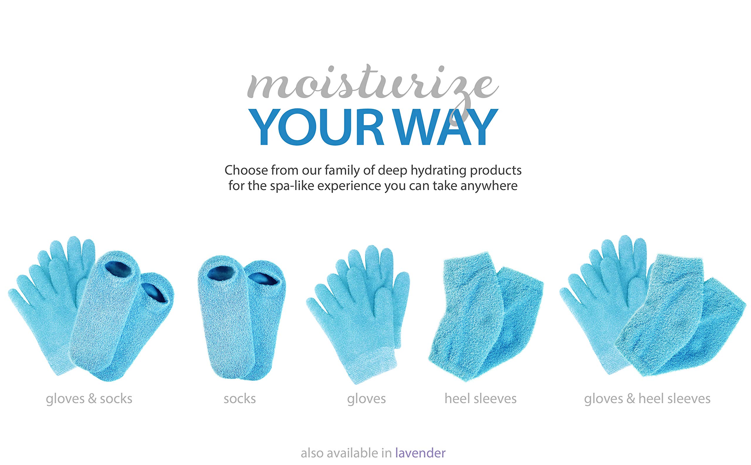 NatraCure Moisturizing Gel Socks (Helps Dry Feet, Cracked Heels, Dry