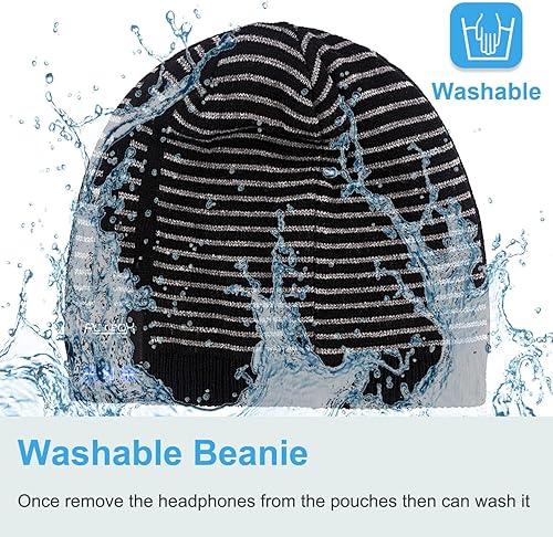 Vista 5 de Rotibox - Gorro inalámbrico con Bluetooth para deportes al aire libre, regalo de Navidad.