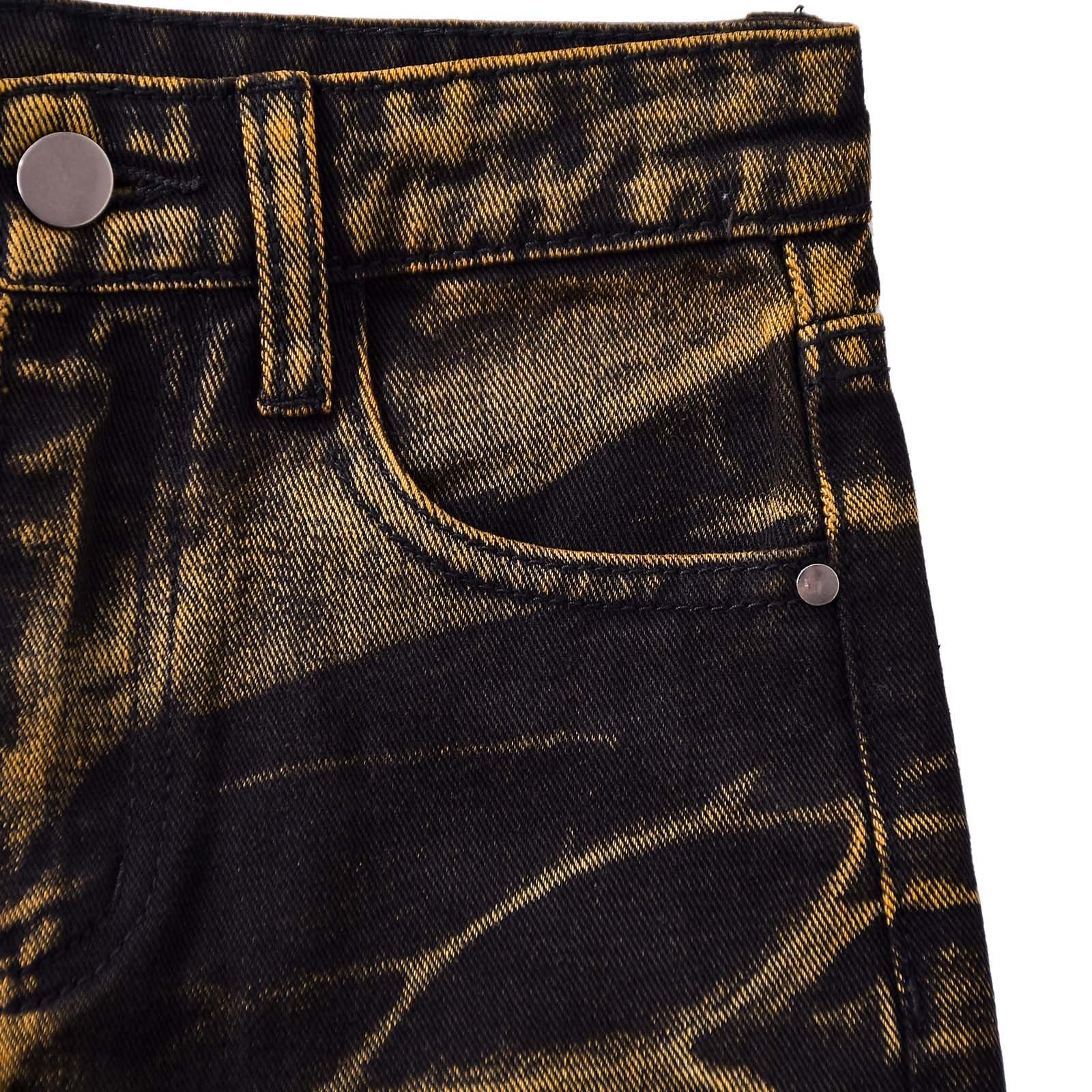 Generico Jeans Bambino 5-14 Anni Elasticizzati Regular Pantaloni Jeans Denim Ragazzo Elastico Vita Vintage Pantaloni da Lavoro Cargo Stretch Invernali Skater Streetwear con Tasconi