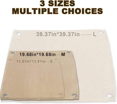 Miniatura 8 de Alfombrilla de fuego de fibra de vidrio, aislamiento térmico, protección de césped, reutilizable, fácil de transportar, manta ignífuga para fogata