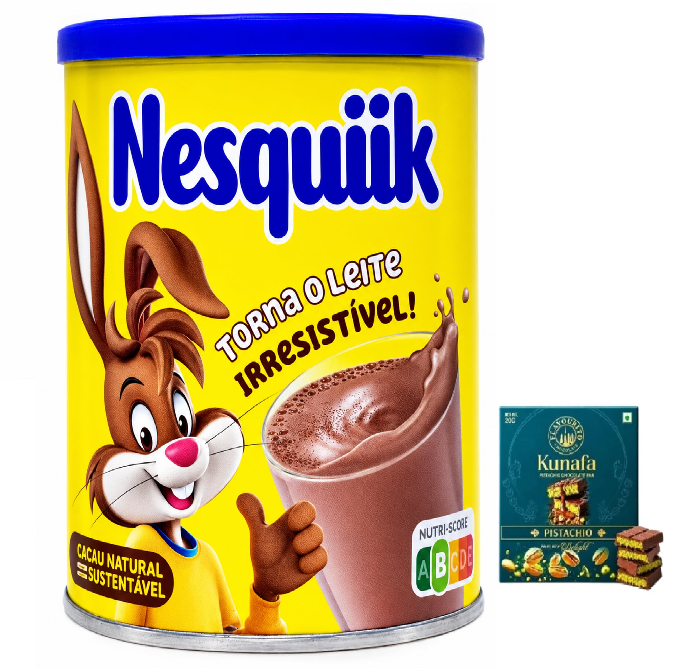 Nesquiik Chocolates Flavoured Milk Drink Powder, 390g | Smooth & Delicious Chocolate Taste,Get Free Flavourito Kunafa Pistachio Chocolate Bar, 20g By Decadent Foods,(Imported-Turkey)-image-21