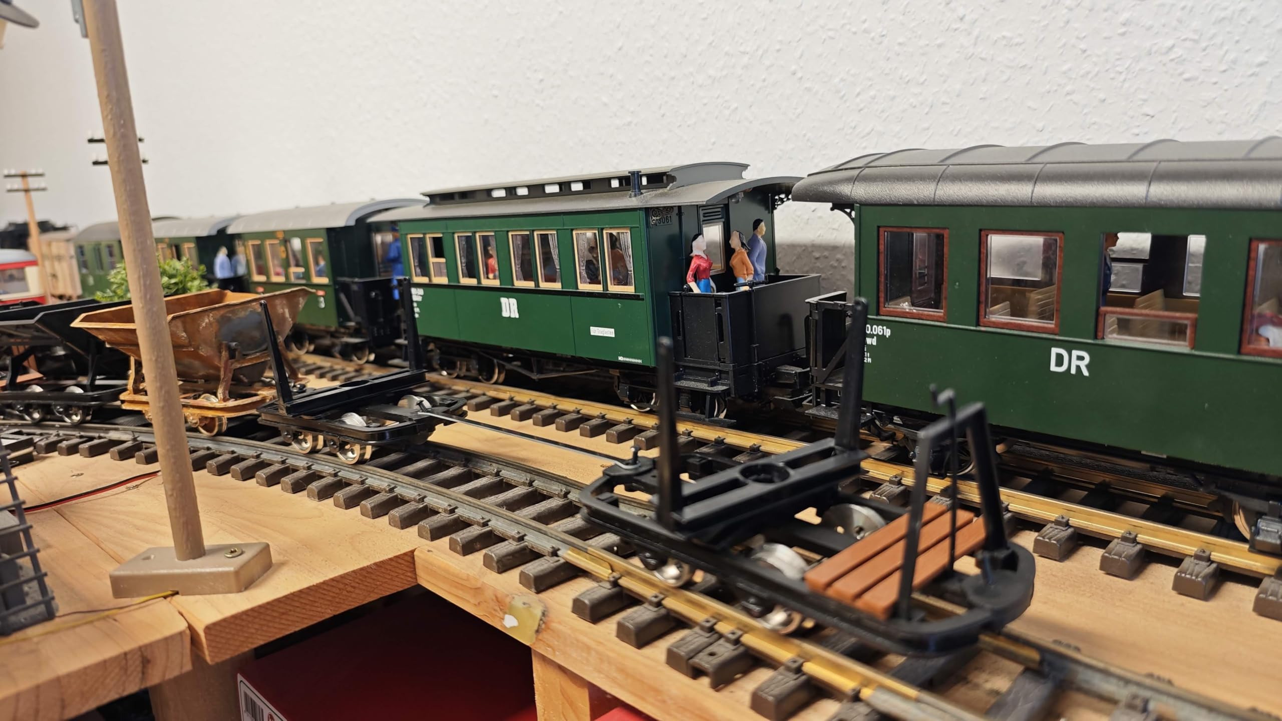 Drehschemel-Loren Feldbahnwagen - Selbstbauwagen/Bausatzwagen - Gartenbahn Spur G