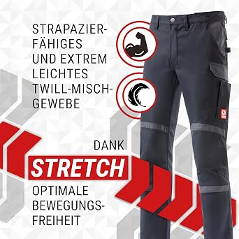 krÄhe workwear profession pro s t r e t c h bundhose i work pants i top light weight with high durability and special elasticity
