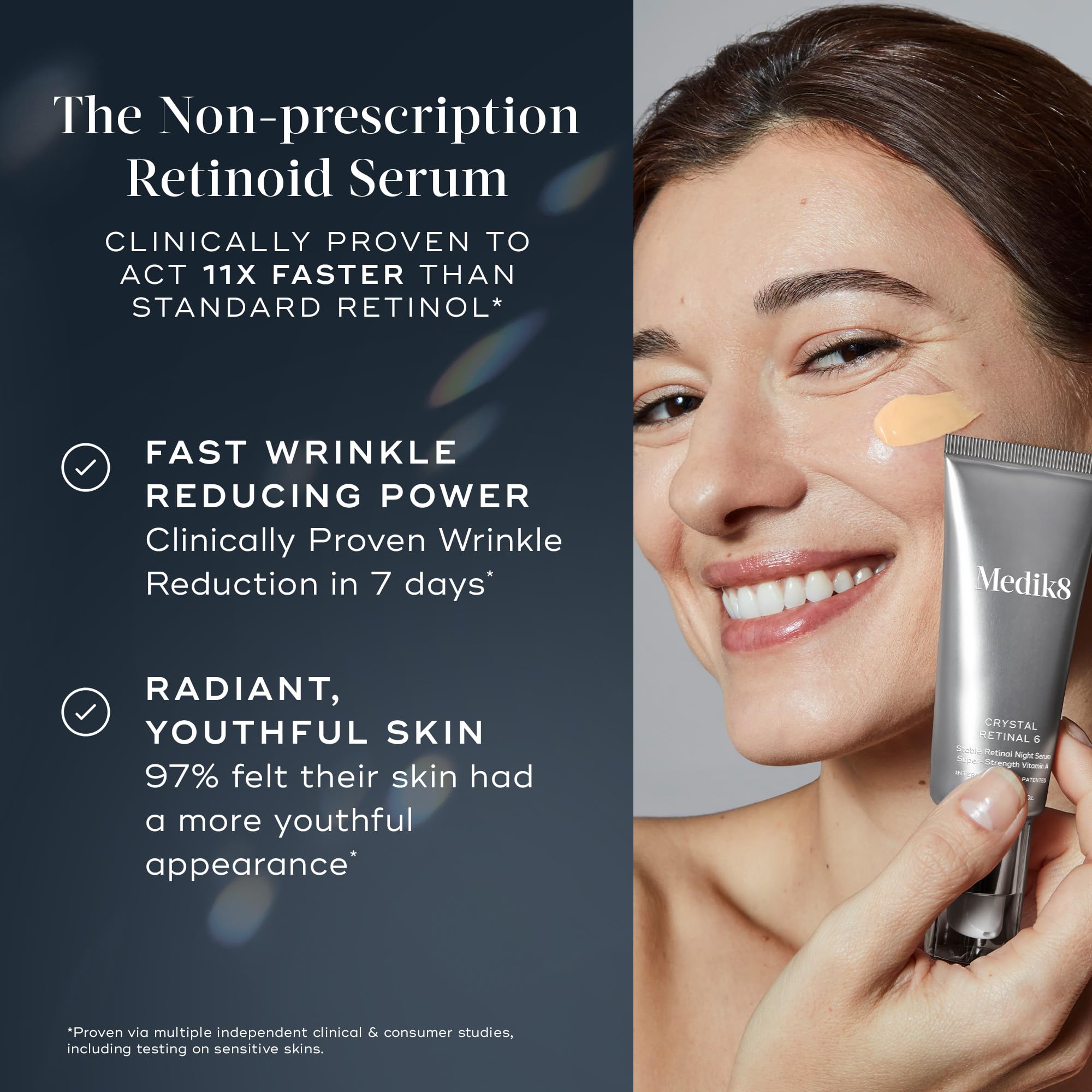 Medik8 Crystal Retinal 10 - Sérum de Nuit Anti-Âge au Rétinal - 0,1% de Concentré de Rétinal - 11x plus Rapide que le Rétinol - Pour les Nouveaux Utilisateurs de Vitamine A - 30ml