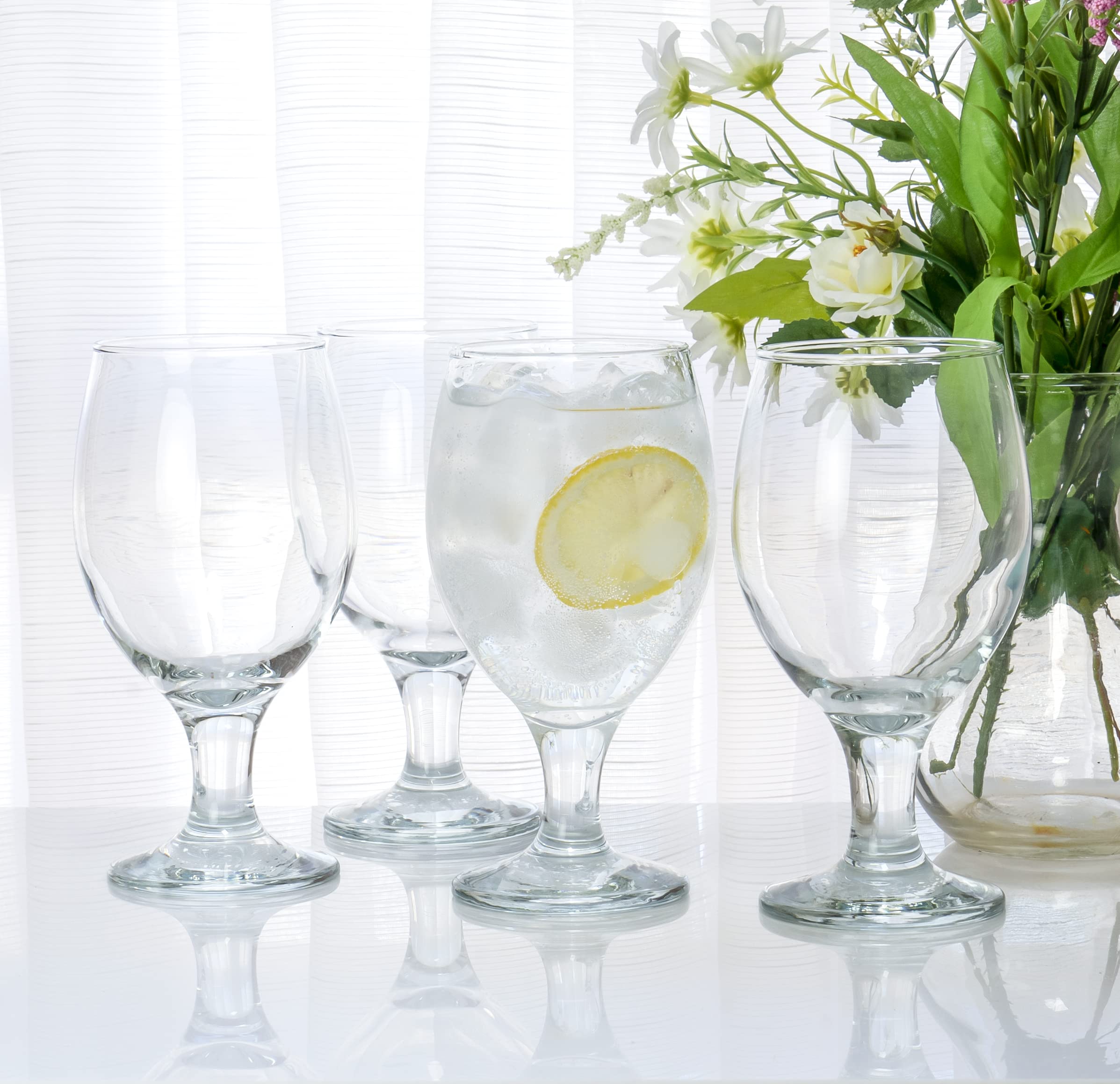 Red Co. Belluno Classic - Vasos transparentes para agua, jugo, licor, copas de vino, juego de 6 (13.5 onzas)