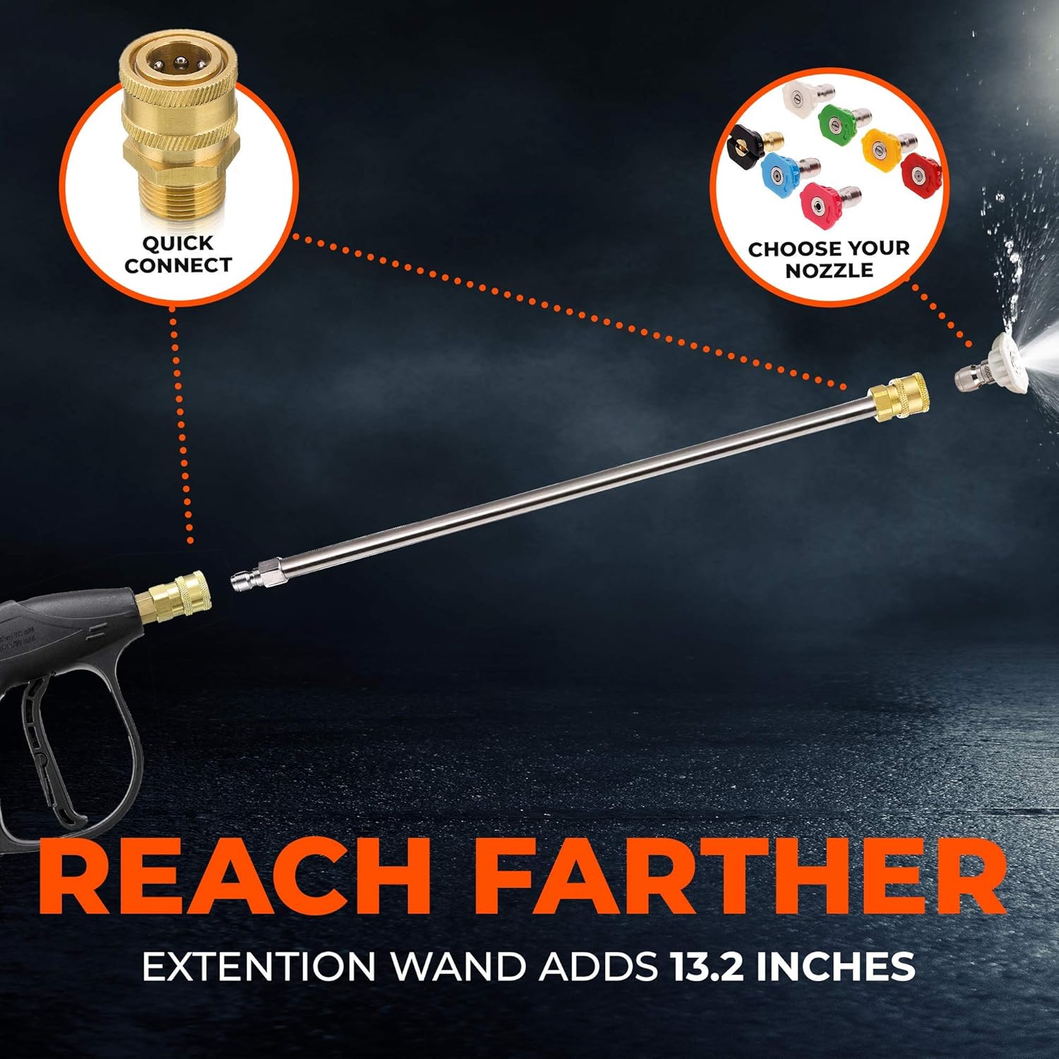 Scuddles Pressure Washer | Wand Extension | Pressure Washer | Upgraded 2021 Model for Cars Full Kit Includes 3 Micro Fiber Towels and Sponge for Detailing Cars Or SUVS Pressure Washer Mega Set : Patio, Lawn & Garden