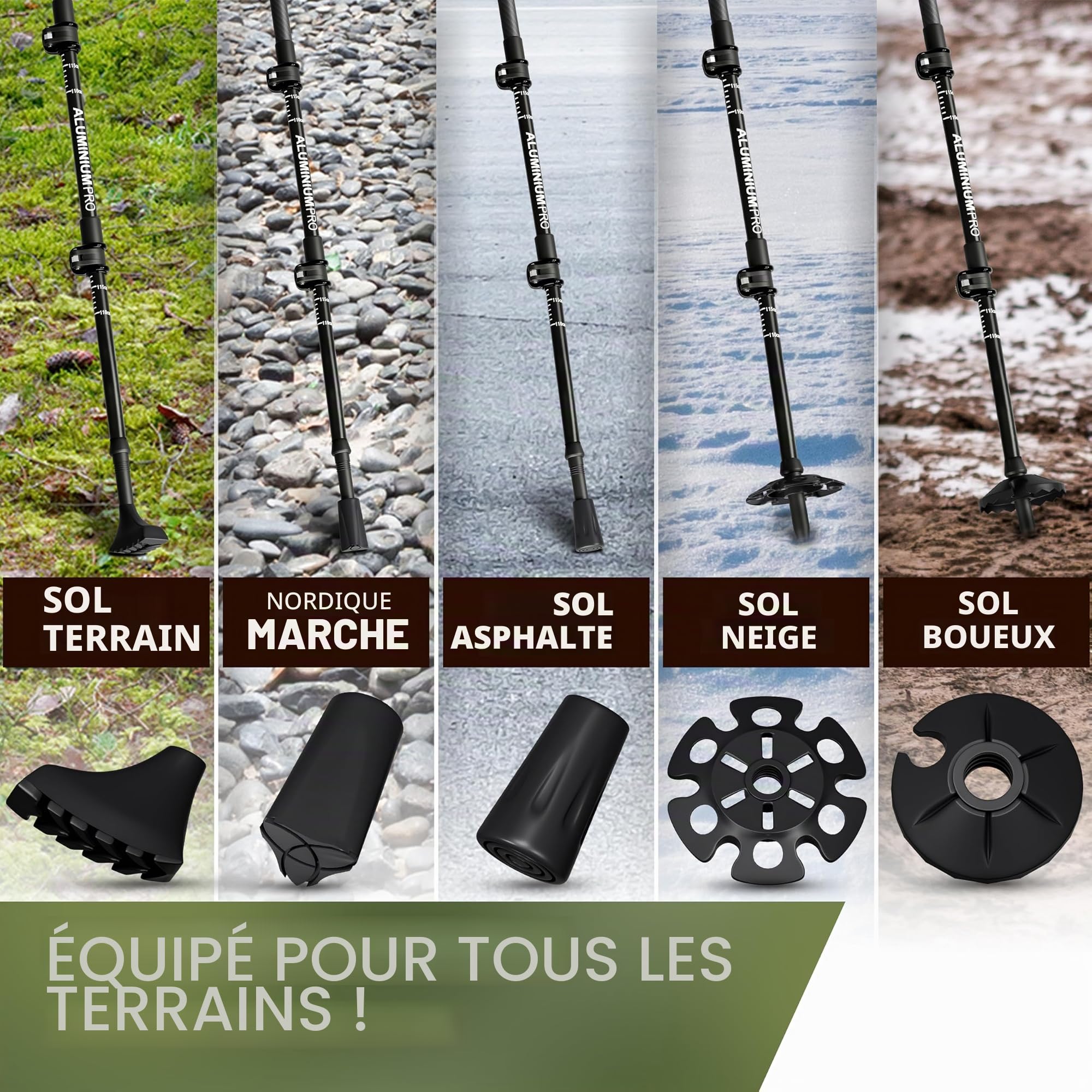 ALPENWERT Bâtons de randonnée [carbone ou aluminium] Bâtons de marche pour homme et femme – Bâtons de trekking télescopiques avec poignée en liège pour la randonnée, la marche nordique et les
