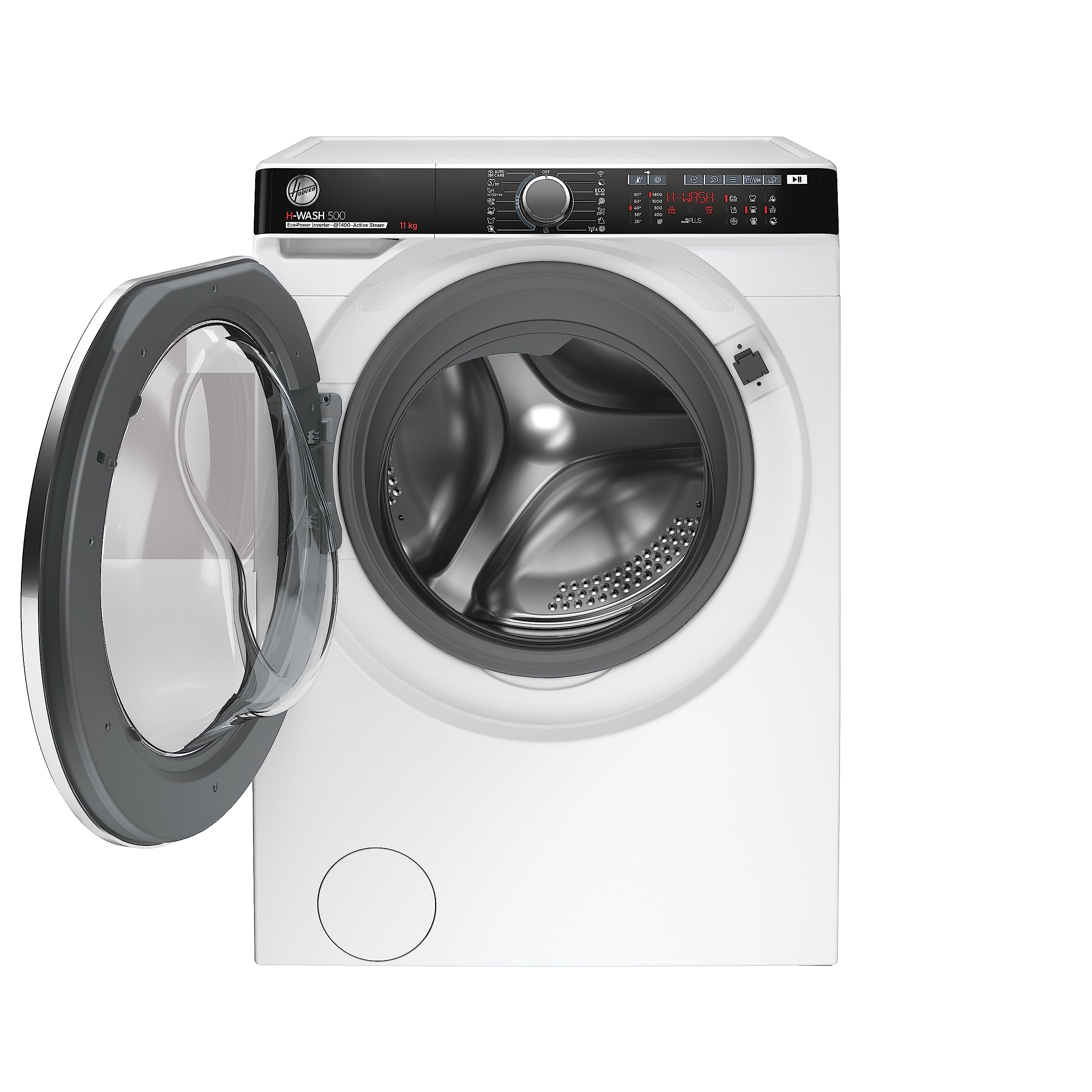 Hoover H-WASH 500 HWP 411AMBC/1-S Machine à laver, classe d'efficacité énergétique A, capacité 11 kg, moteur Eco-Power Inverter, système Power Care, système ActiveSteam/hOn, Wi-Fi + Bluetooth