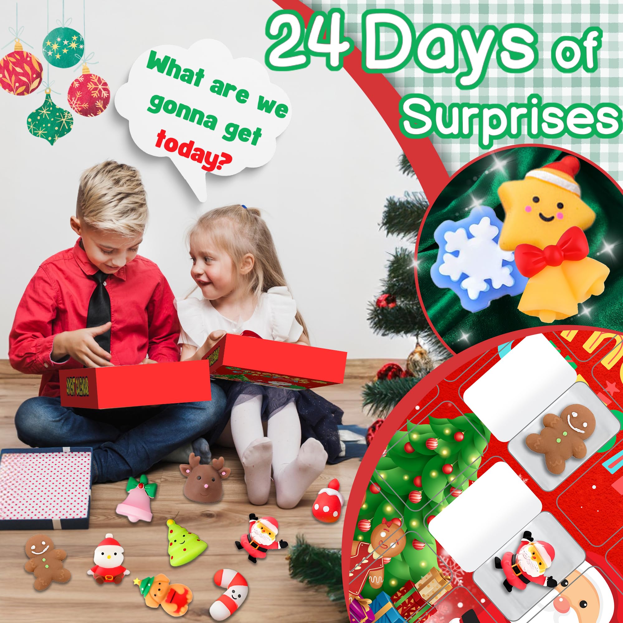 Weihnachts-Adventskalender 2025 Mit 24 Mini-Plüschtieren - 8cm Stofftiere