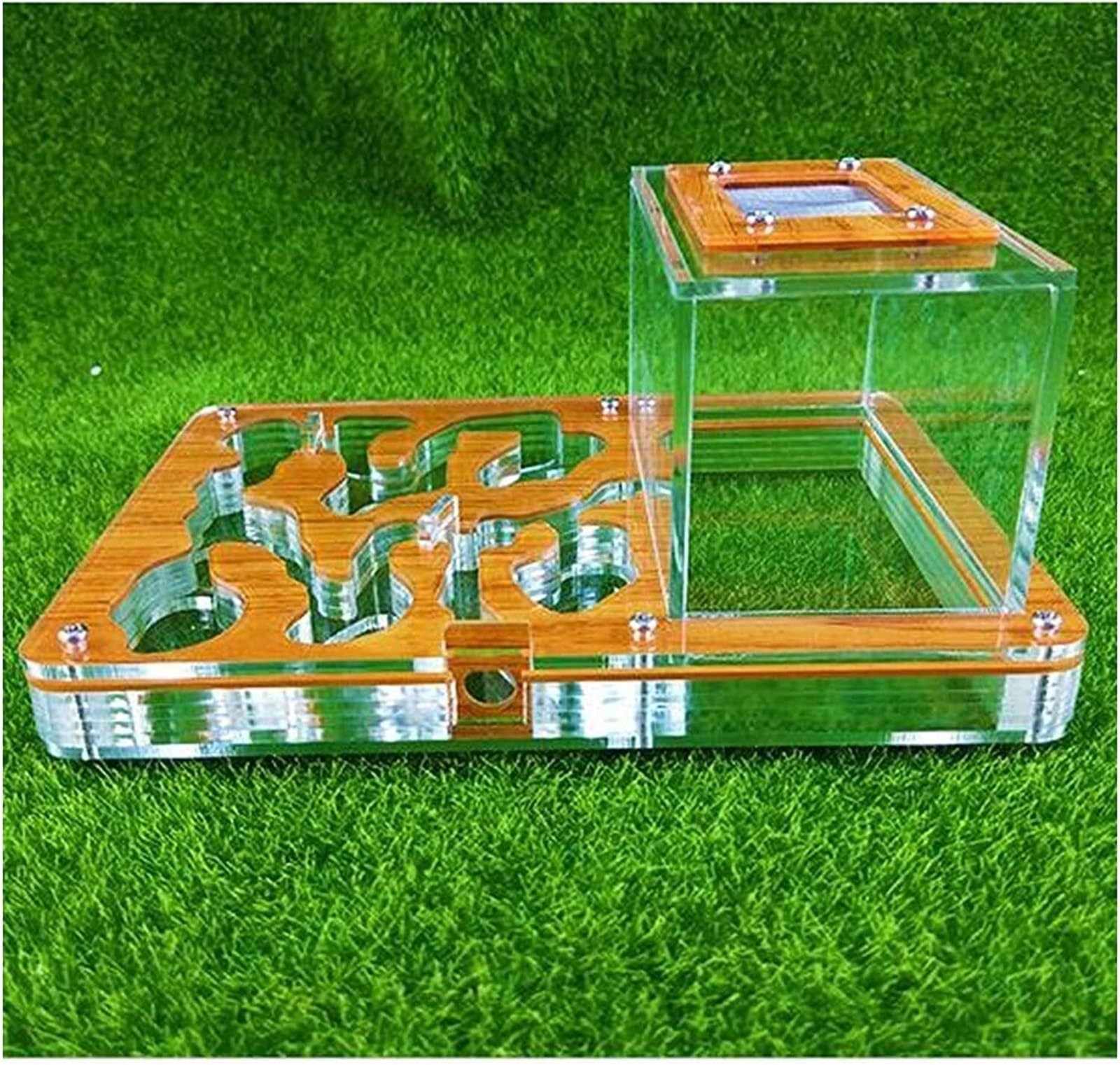 Farma Mrówek Akrylowa Farma Mrówek Kreatywna Rozwijaj Zainteresowanie Nauką Zamek Gniazdo Terrarium(Black)