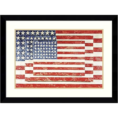 Amazon Com Framed Art Print Three Flags By Jasper Johns Outer Size 33 X 25 Prints Posters Prints