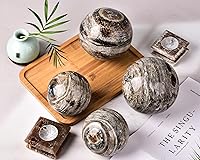 Vista 105 de AMOYSTONE Bola de aventurina azul Natural Cuarzo Cuarzo Cristal Esfera Piedra Bola con Base de Madera